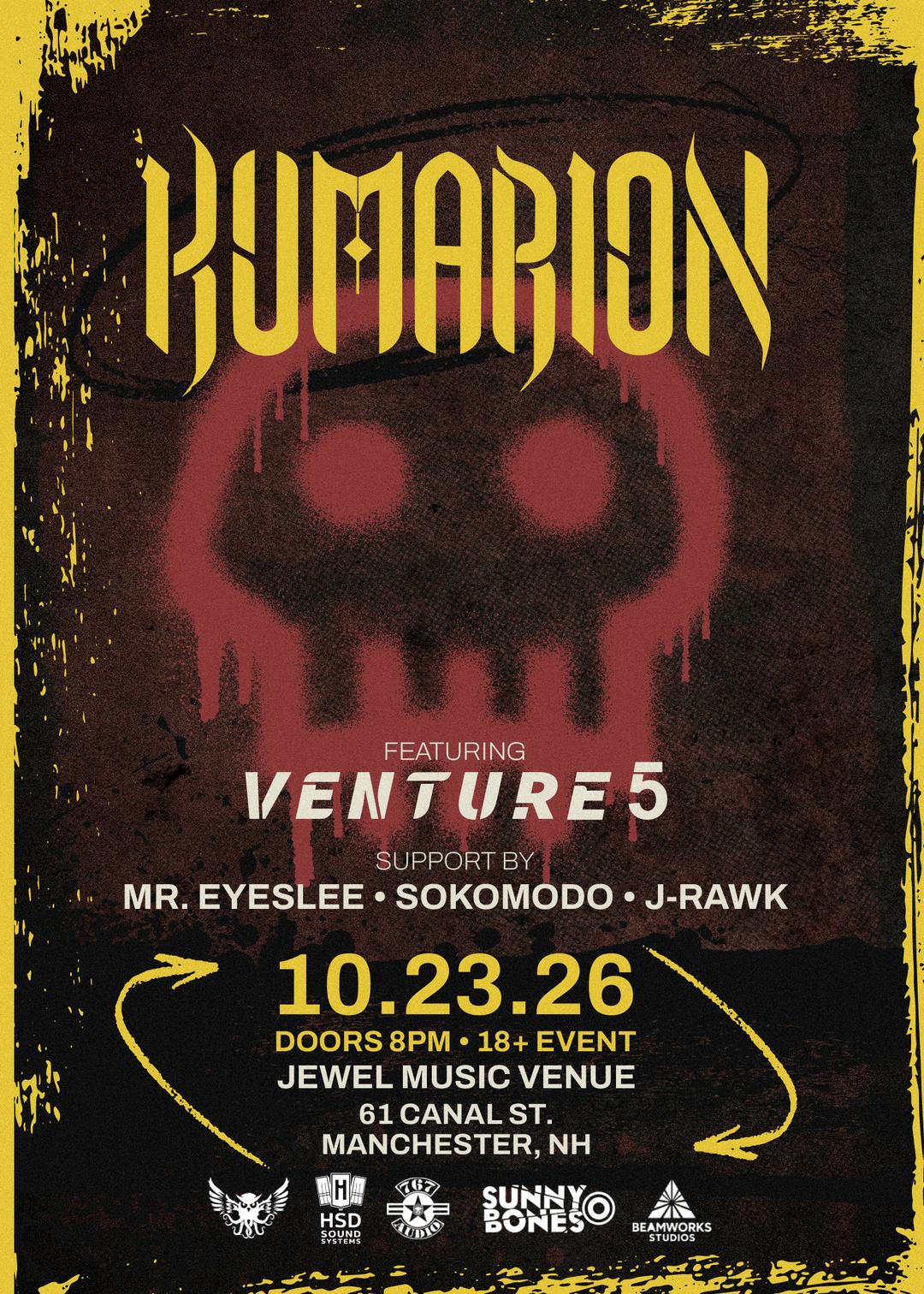 Kumarion w/Venture 5 (Hachi Halloween III ) event flyer
