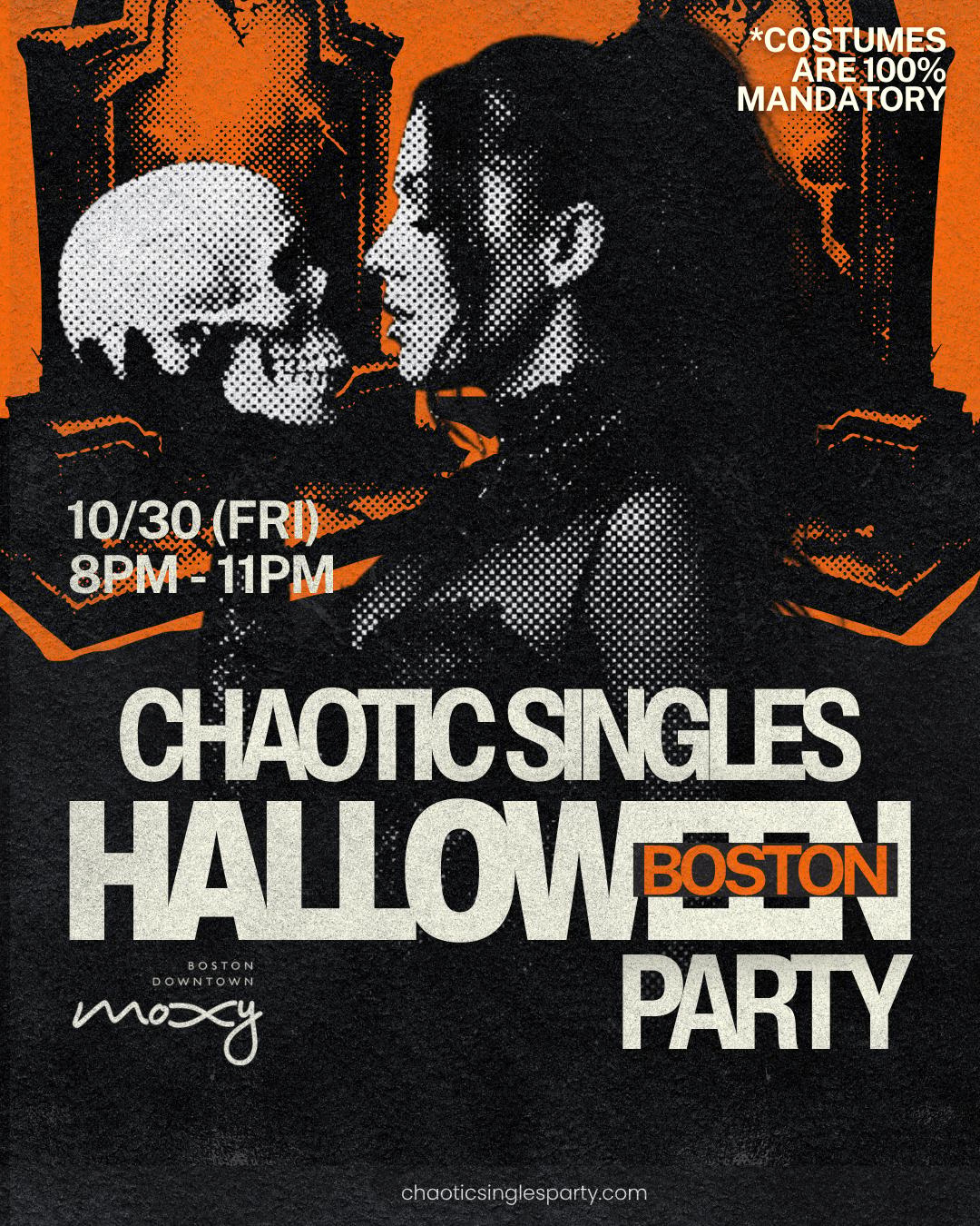 Chaotic Singles HALLOWEEN Party (Boston) event flyer