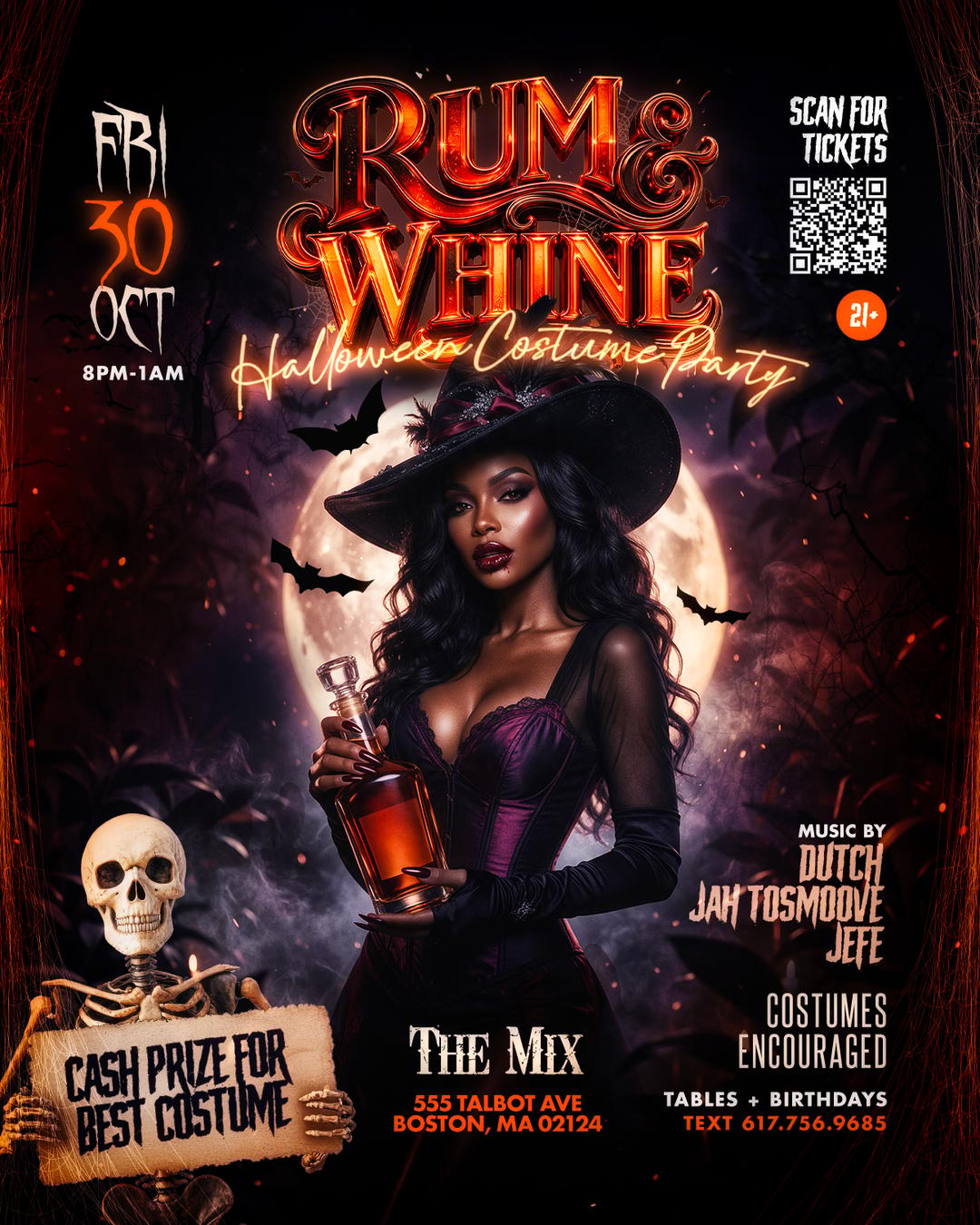 Rum & Whine: Halloween Costume Party event flyer