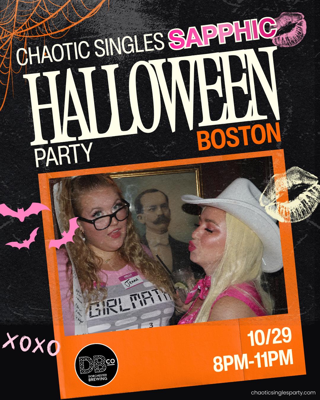 Chaotic Singles SAPPHIC HALLOWEEN Party (Boston) event flyer