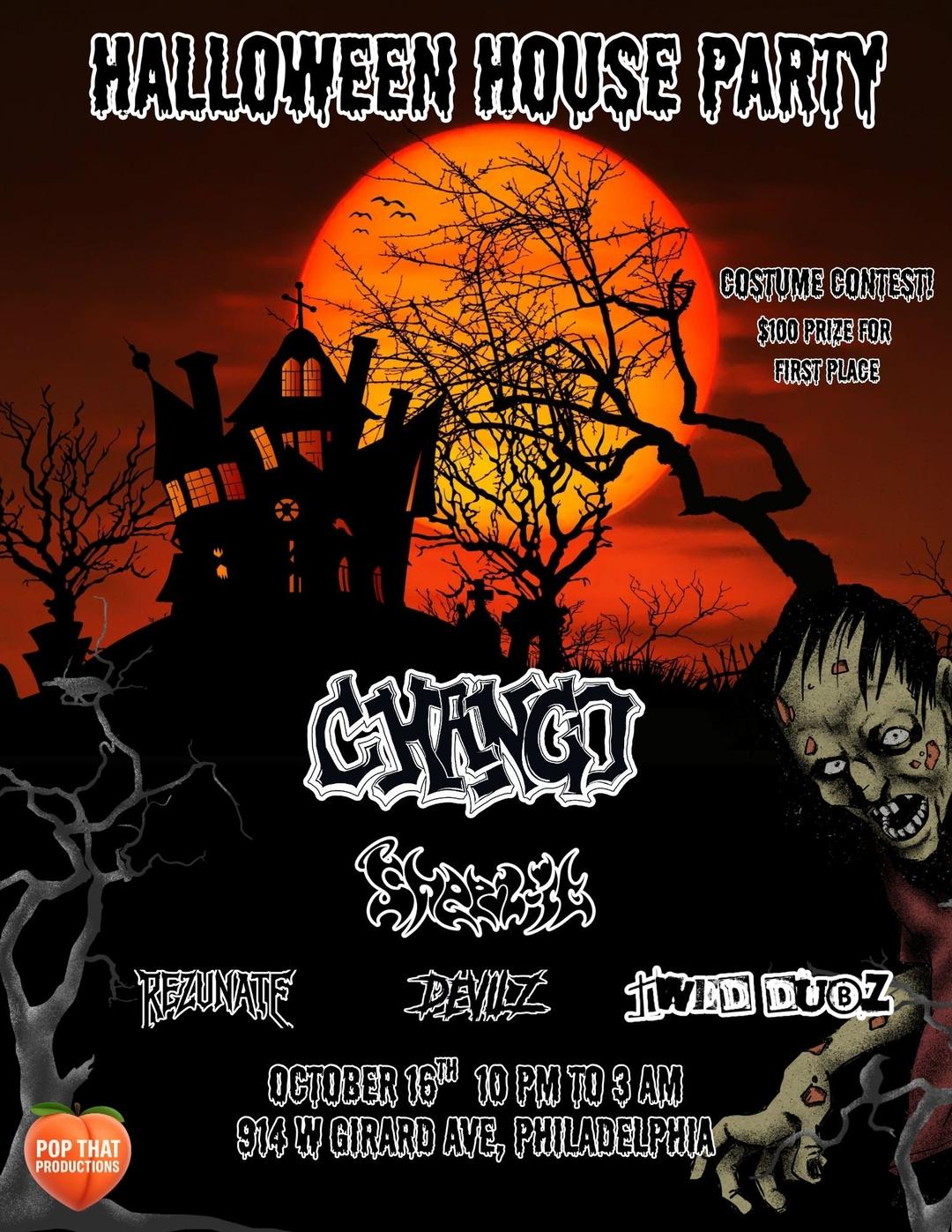 Halloween House Party event flyer