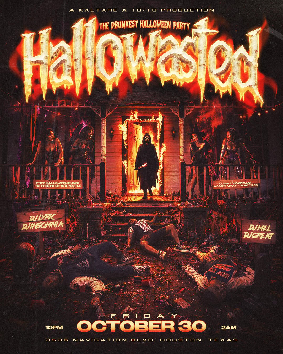 HALLOWASTED event flyer