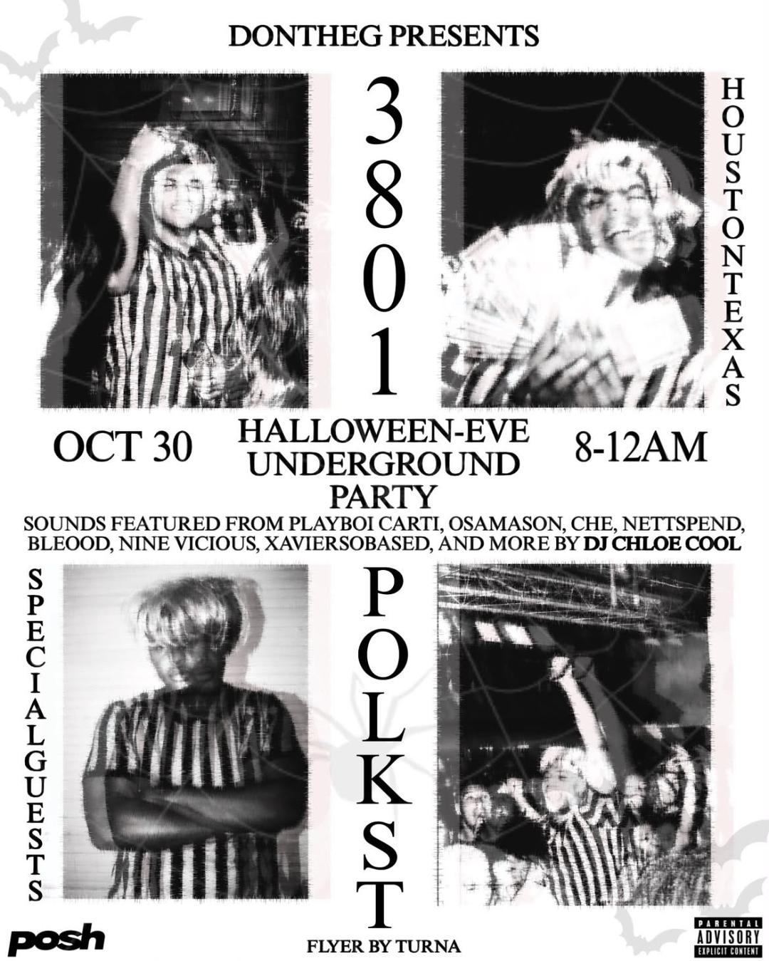 HOUSTON UNDERGROUND HALLOWEEN PARTY event flyer