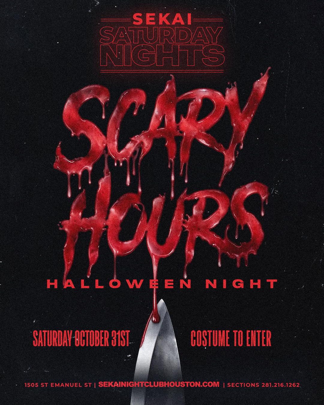 Halloween Night @sekaihtx Oct.31st  at 10pm event flyer