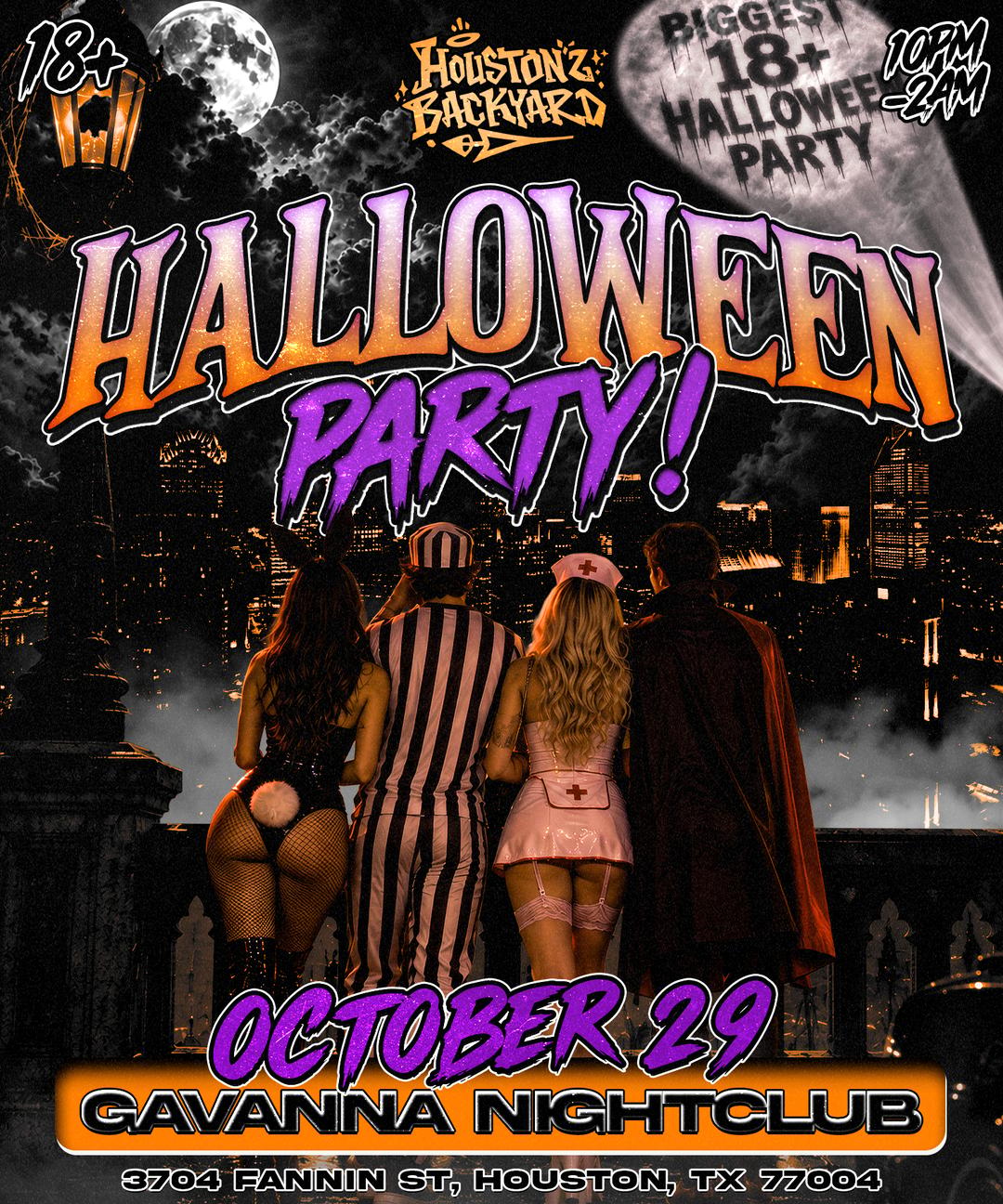Houston Halloween event flyer