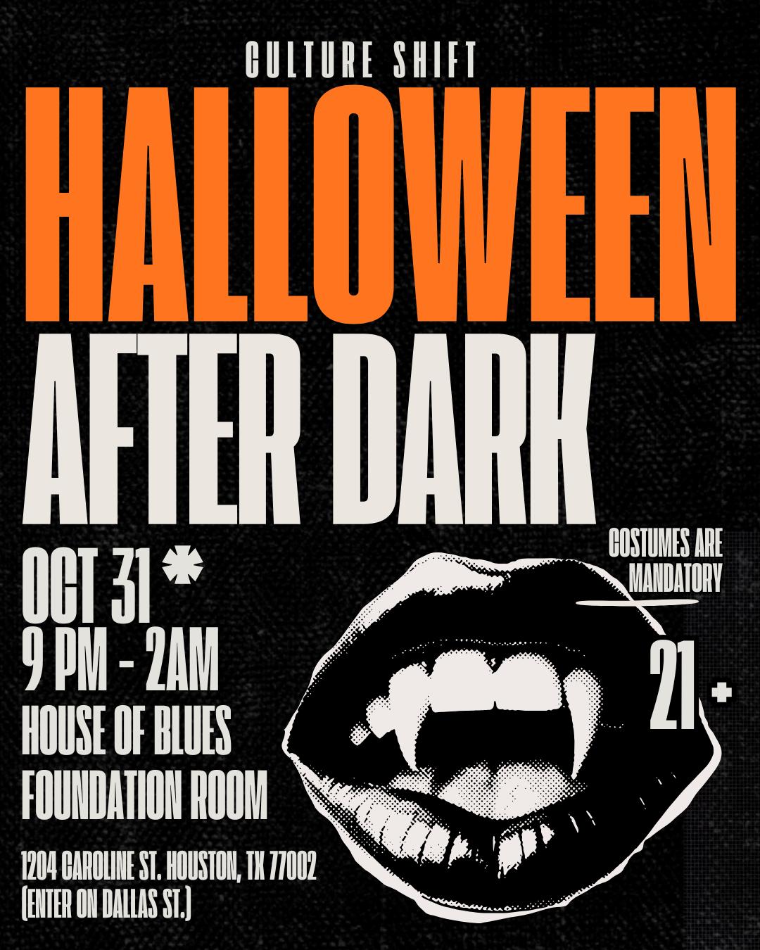 HALLOWEEN AFTER DARK - LIVE AT THE HOUSE OF BLUES event flyer