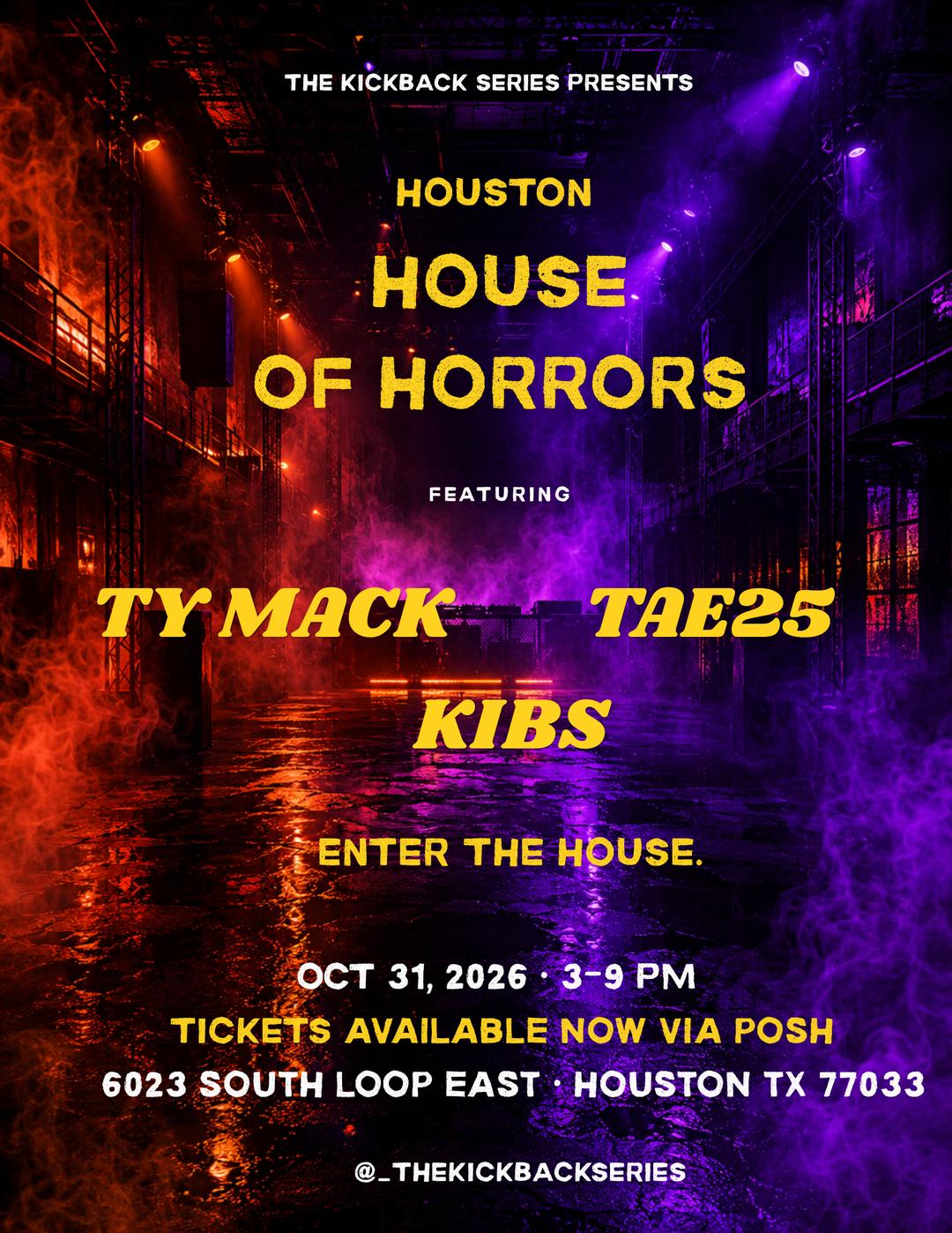 Houston House of Horrors: DJ Showcase event flyer