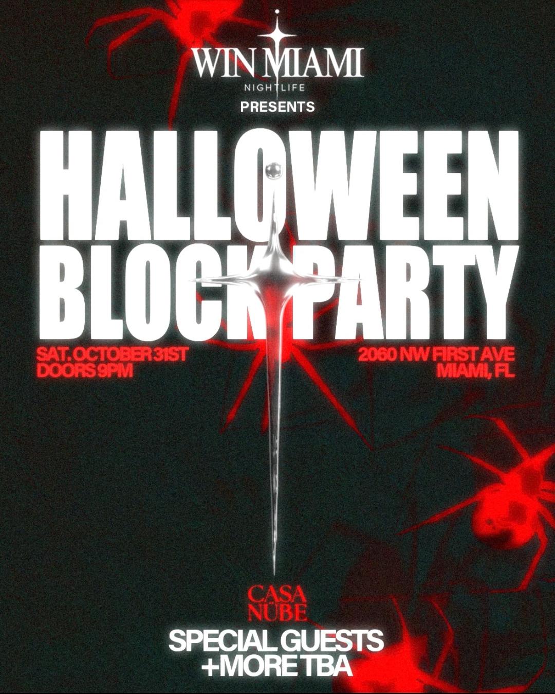 Halloween Block Party event flyer