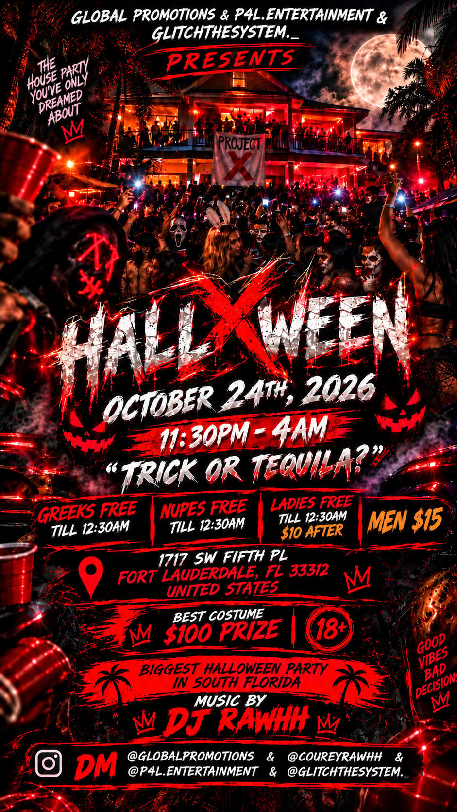 Halloween X “Trick  Or Tequila” Party event flyer