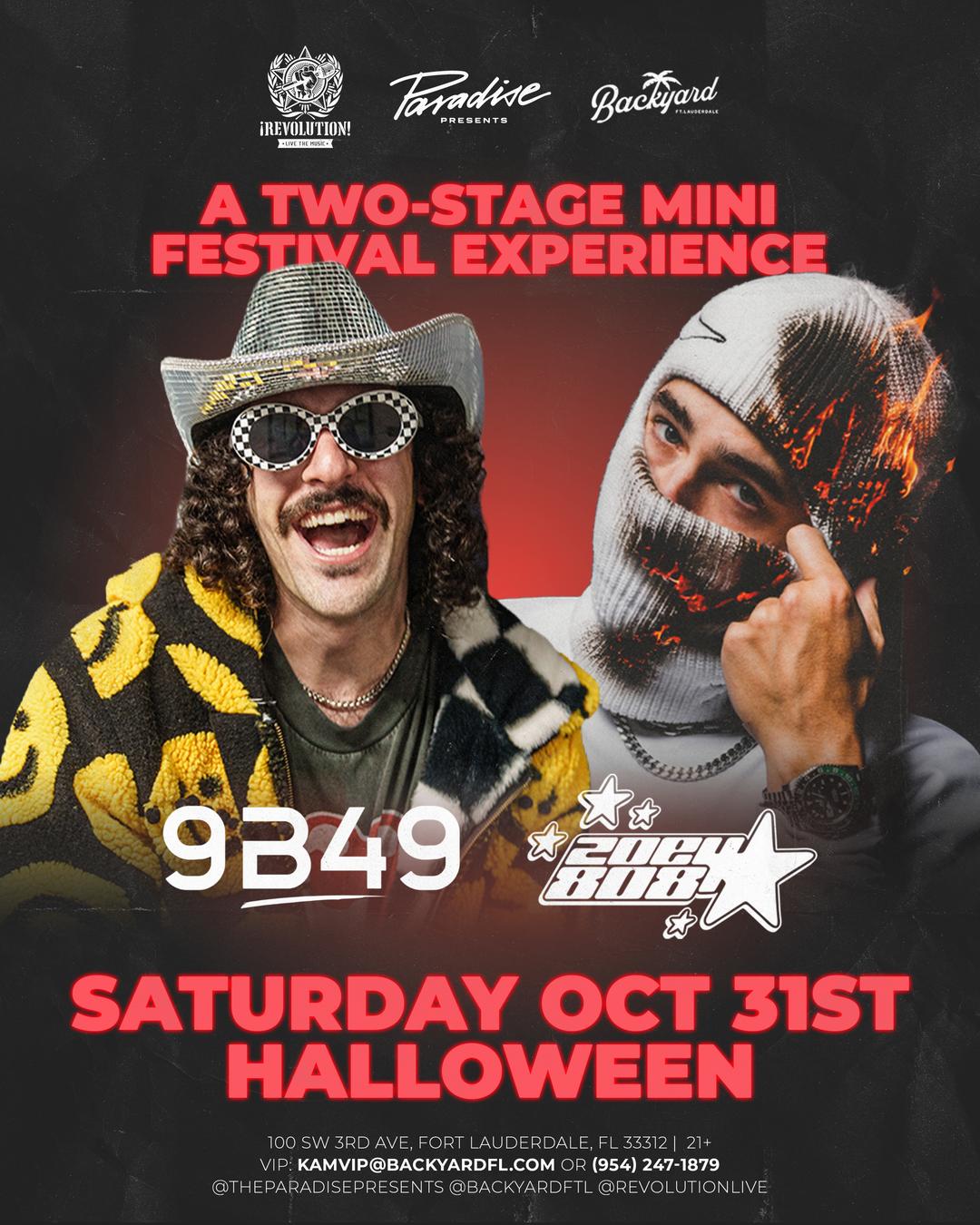 PARADISE PRESENTS: ZOEY808 X 9B49 HALLOWEEN FESTIVAL AT BACKYARD FTL event flyer