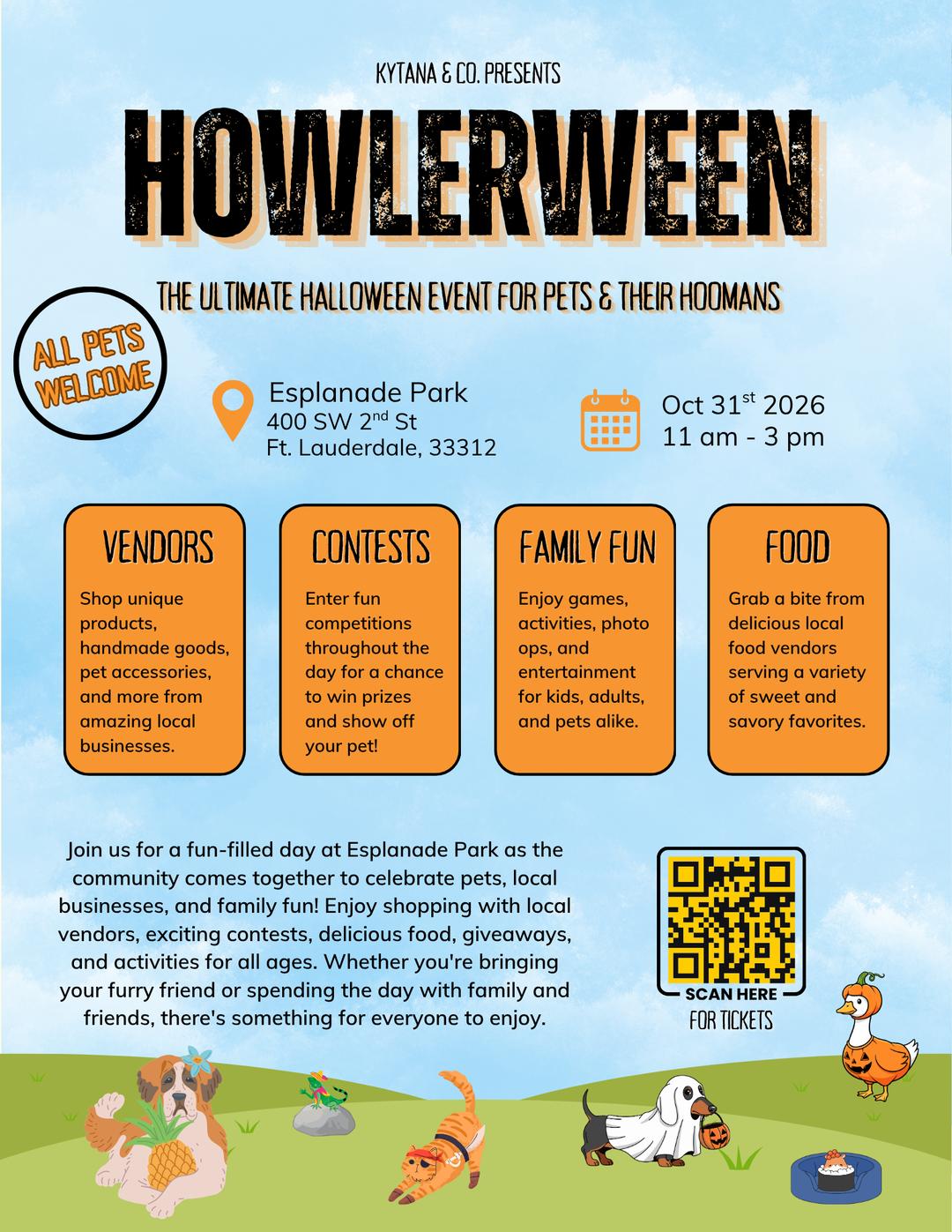 HOWLERWEEN: The Ultimate Halloween Event for Pets & Their Hoomans event flyer