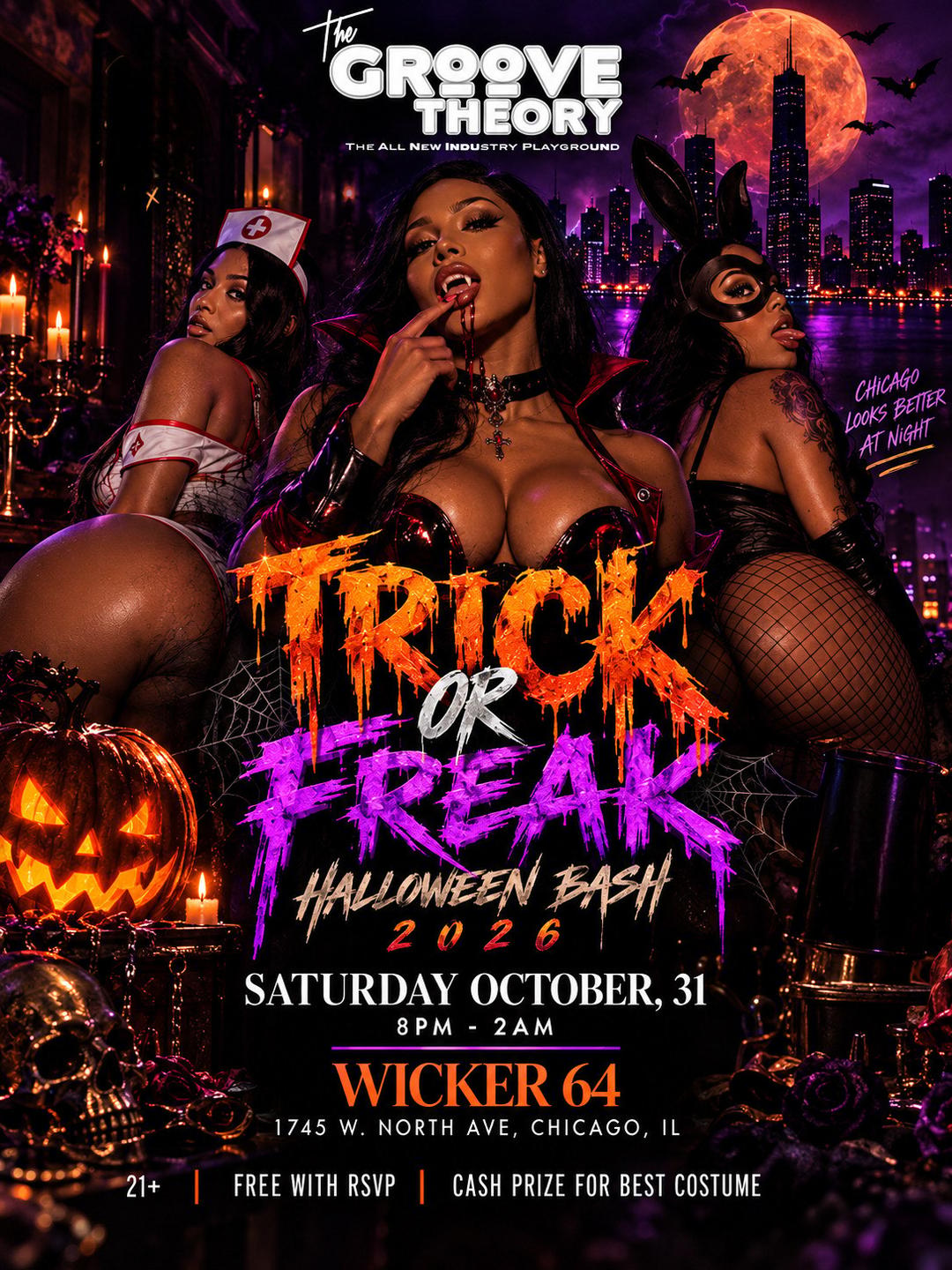 TRICK OR FREAK Halloween Bash 2026 event flyer
