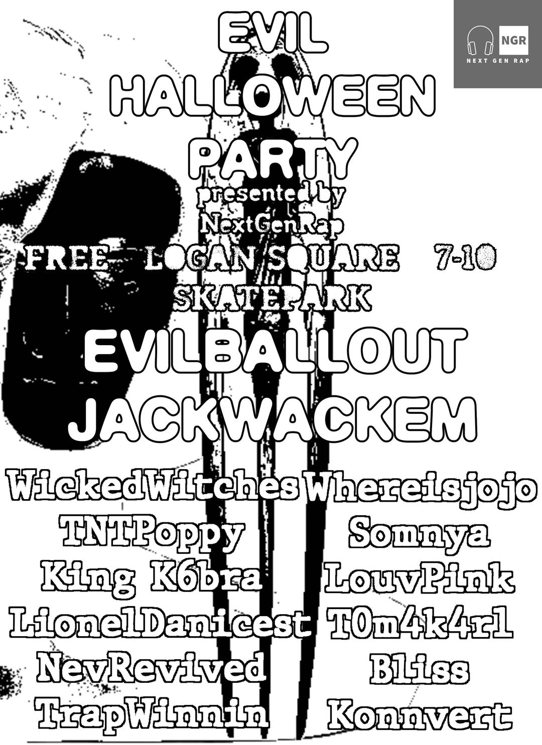 Evil Halloween party event flyer