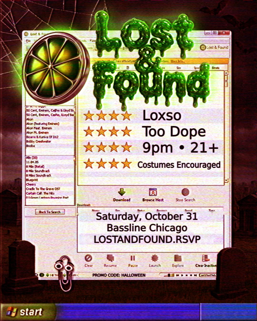 Lost & Found: Halloween Edition event flyer