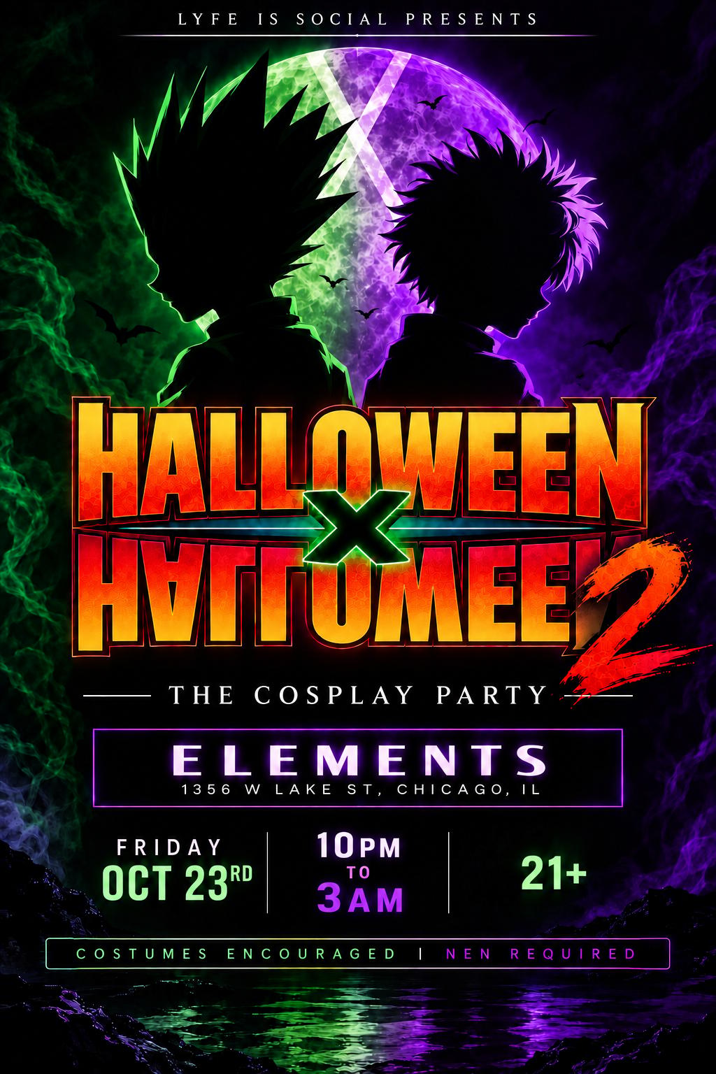 Hallowen X Halloween 2 event flyer