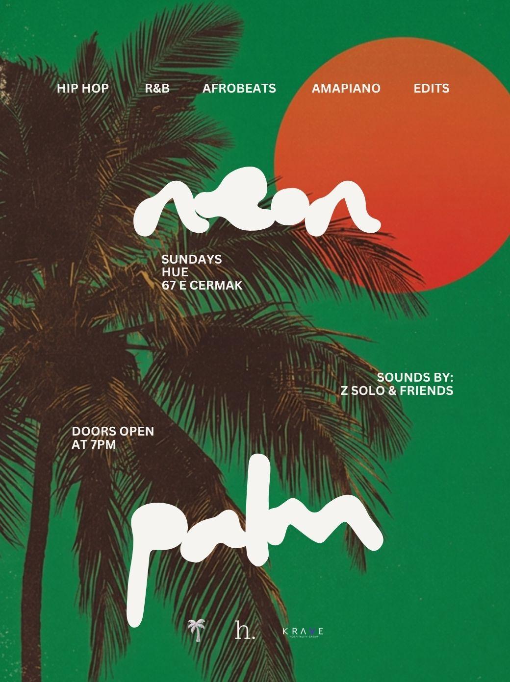 Neon Palm - Halloween Edition event flyer