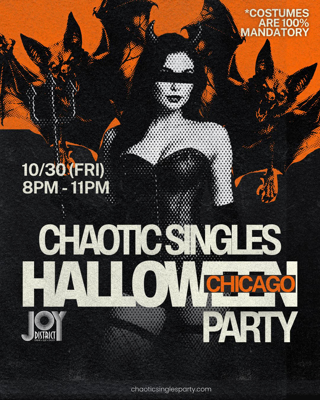 Chaotic Singles HALLOWEEN Party (Chicago) event flyer