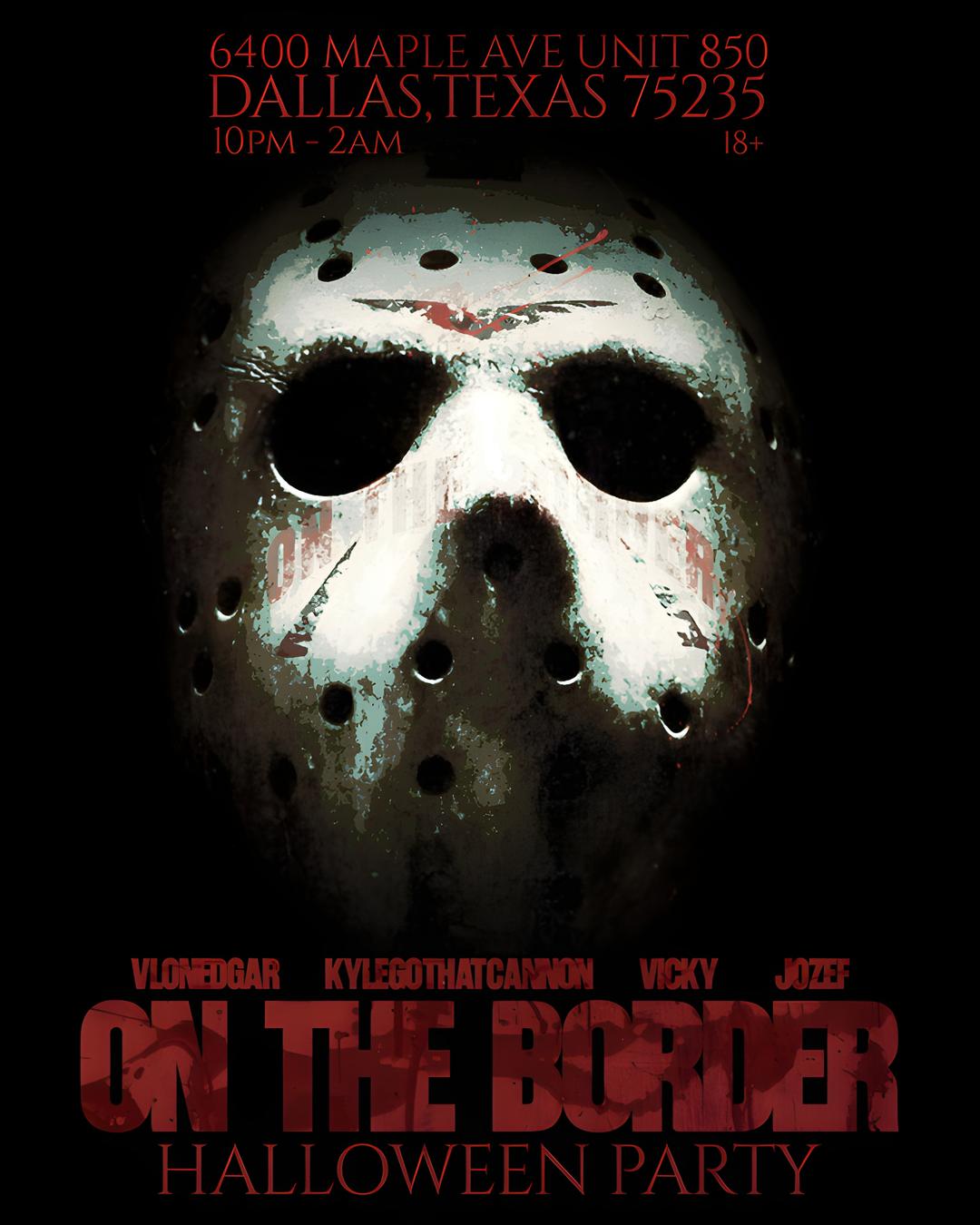 ONTHEBORDER WAREHOUSE HALLOWEEN PARTY event flyer