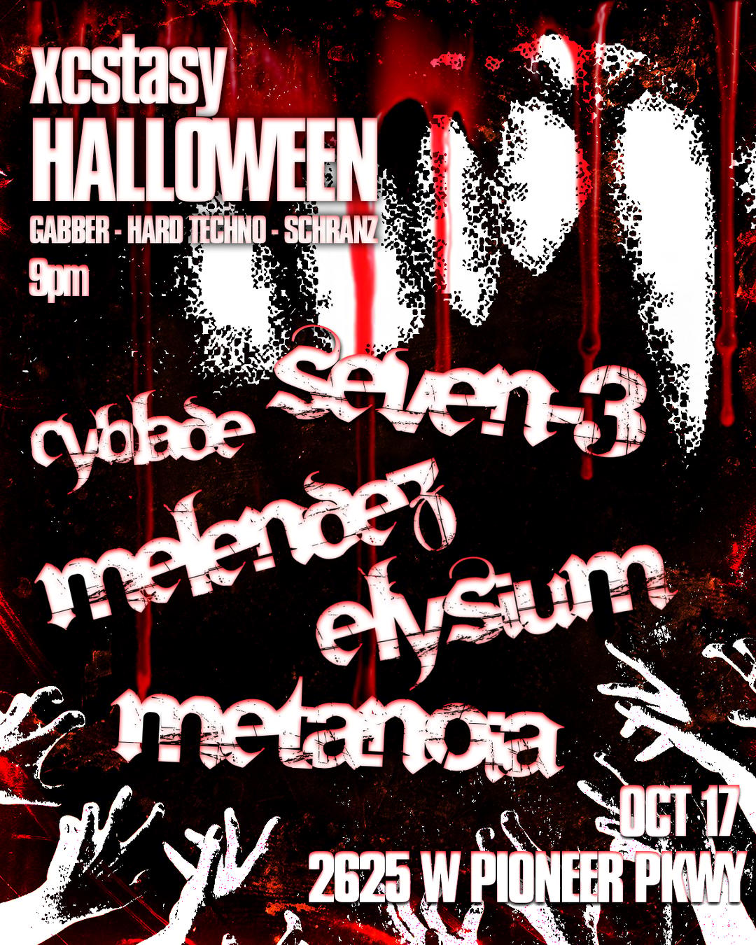 XCSTASY HALLOWEEN event flyer