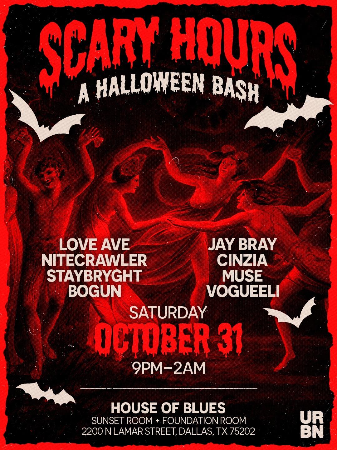 Scary Hours - A Halloween Bash event flyer