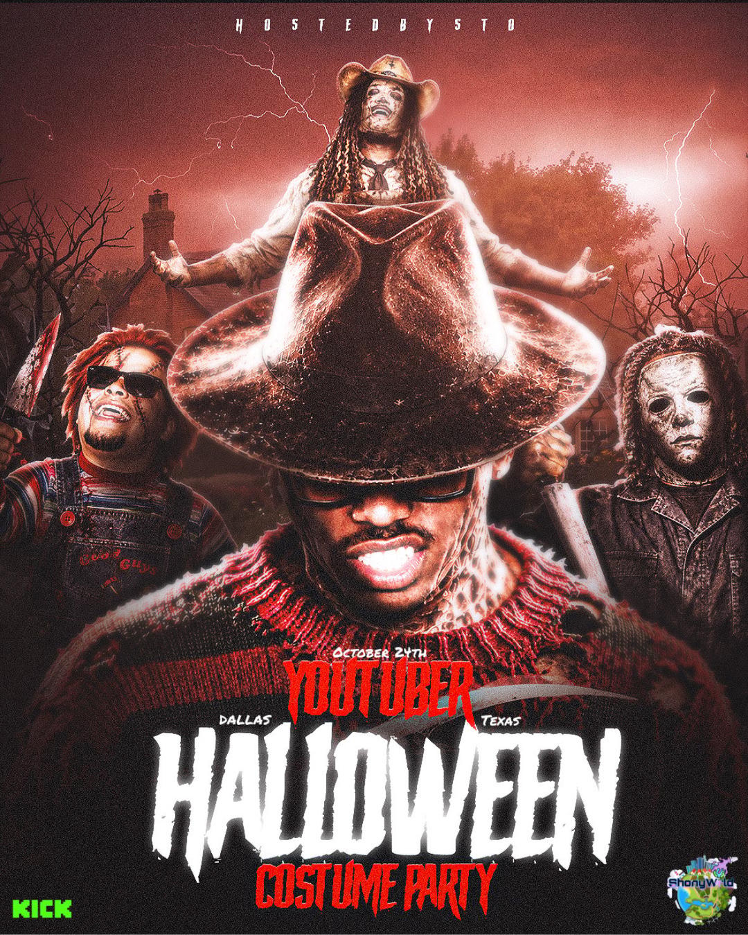 Mansion Halloween Party event flyer