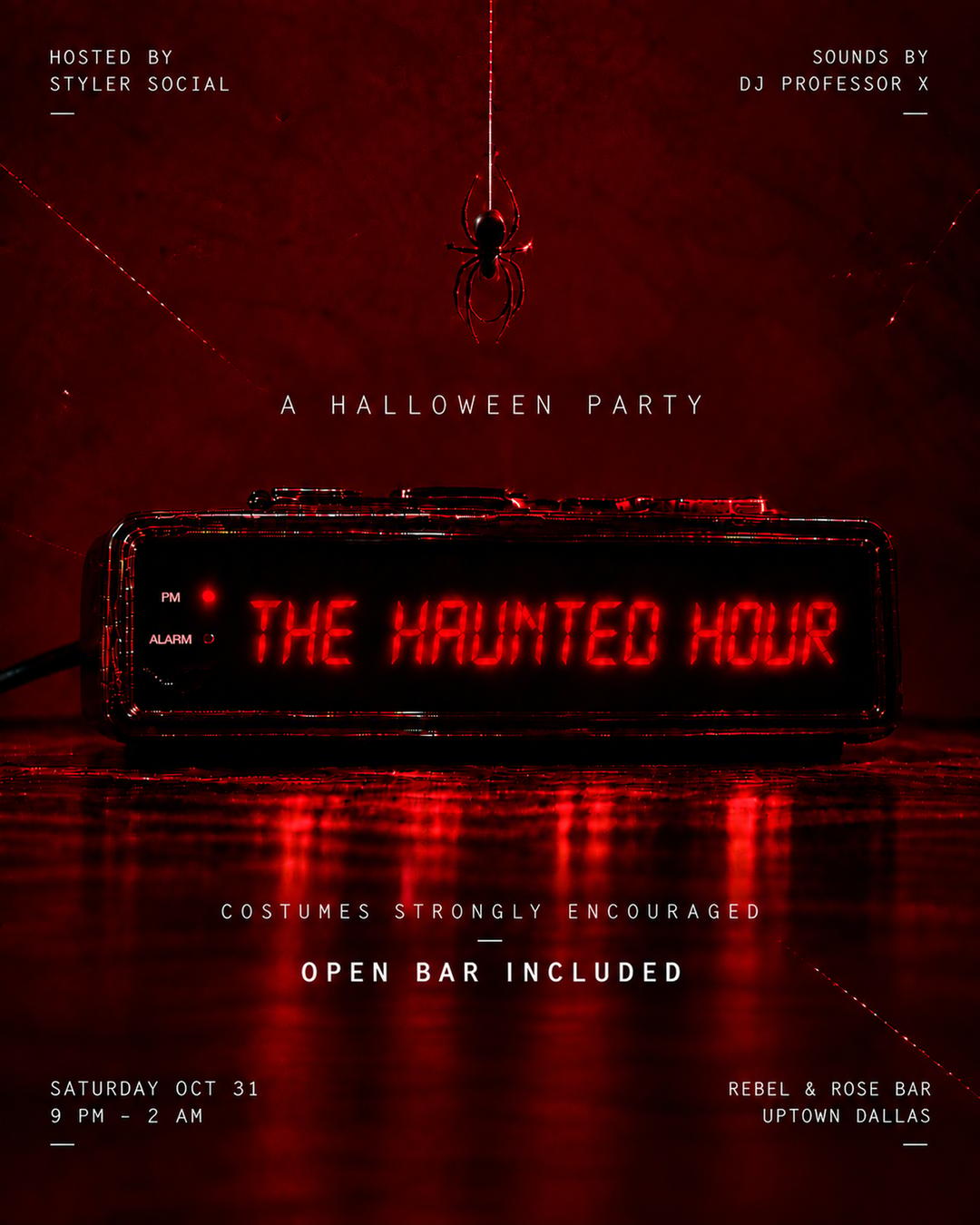The Haunted Hour: Halloween Party event flyer