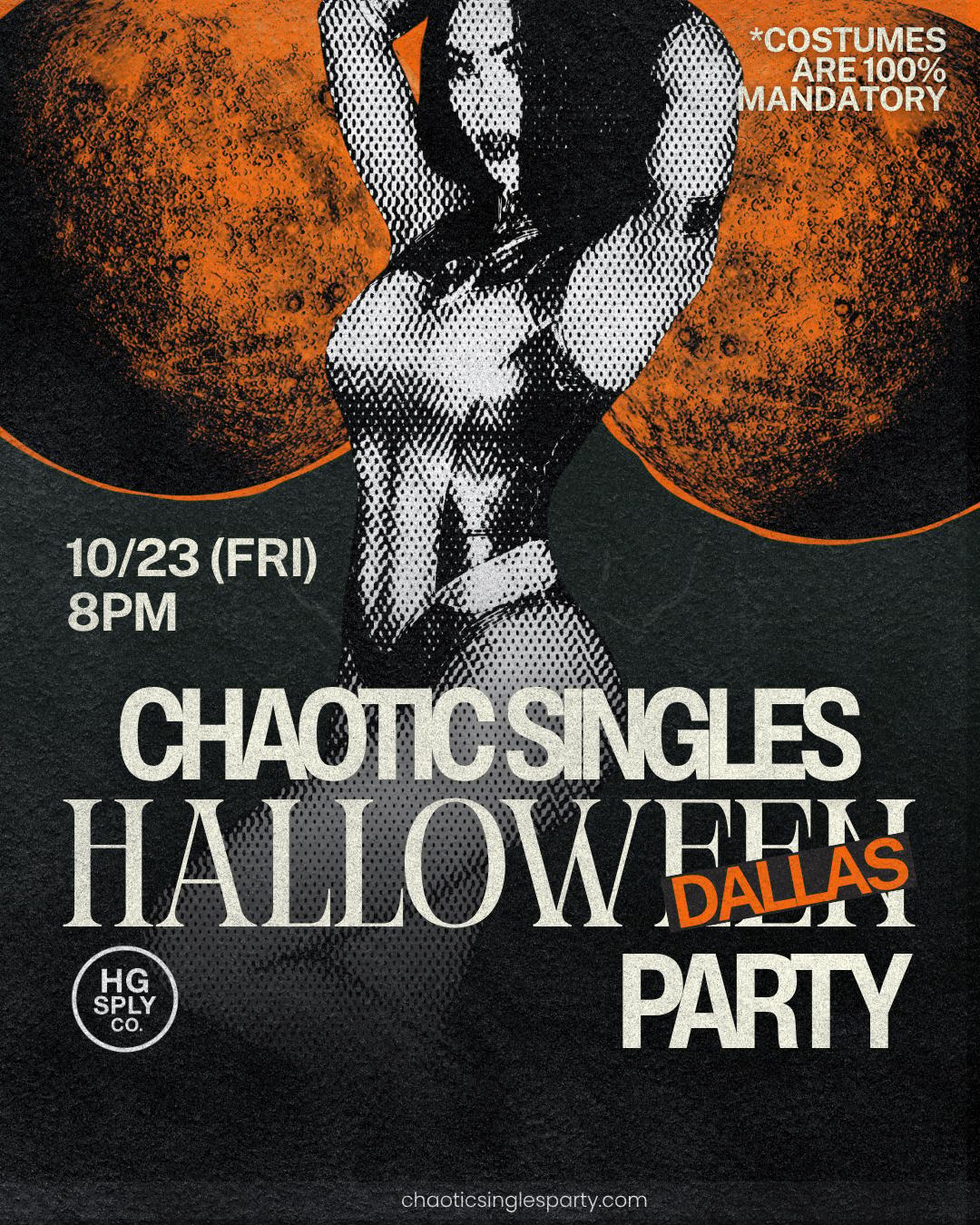 Chaotic Singles HALLOWEEN Party (Dallas) event flyer