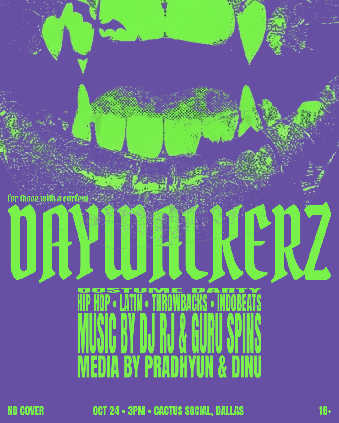 DAYWALKERZ: A HALLOWEEN DARTY event flyer