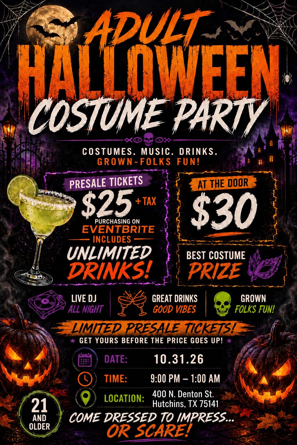 Halloween Costume Party event flyer