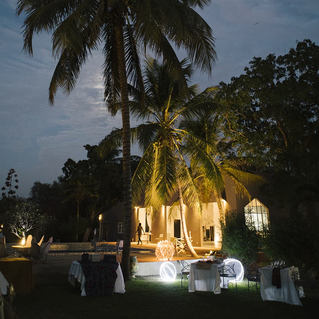 Dîner de groupe en soirée au Ranch de Bango