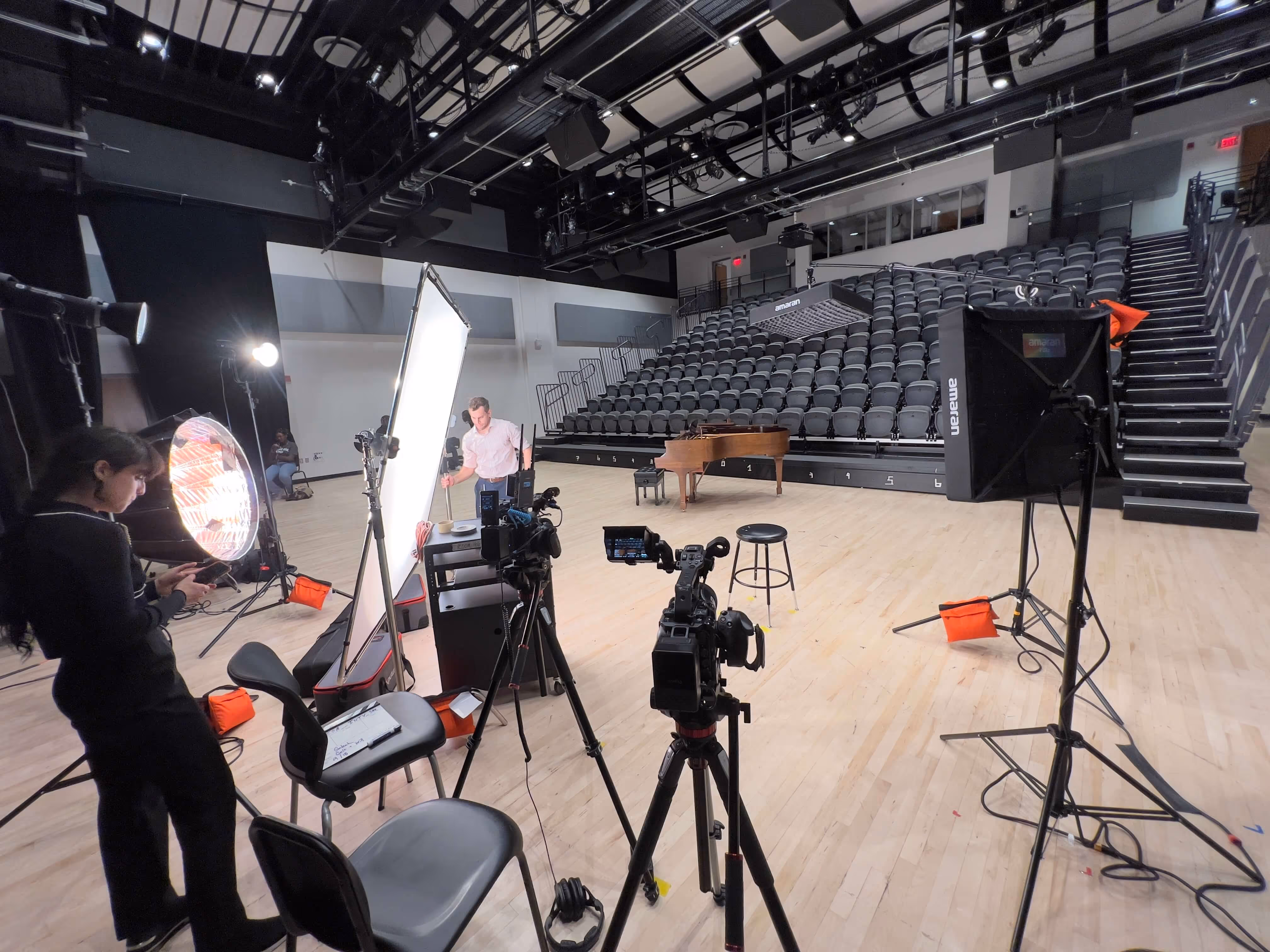 Behind the scenes of a video production led by Colt Bradley, documentary filmmaker