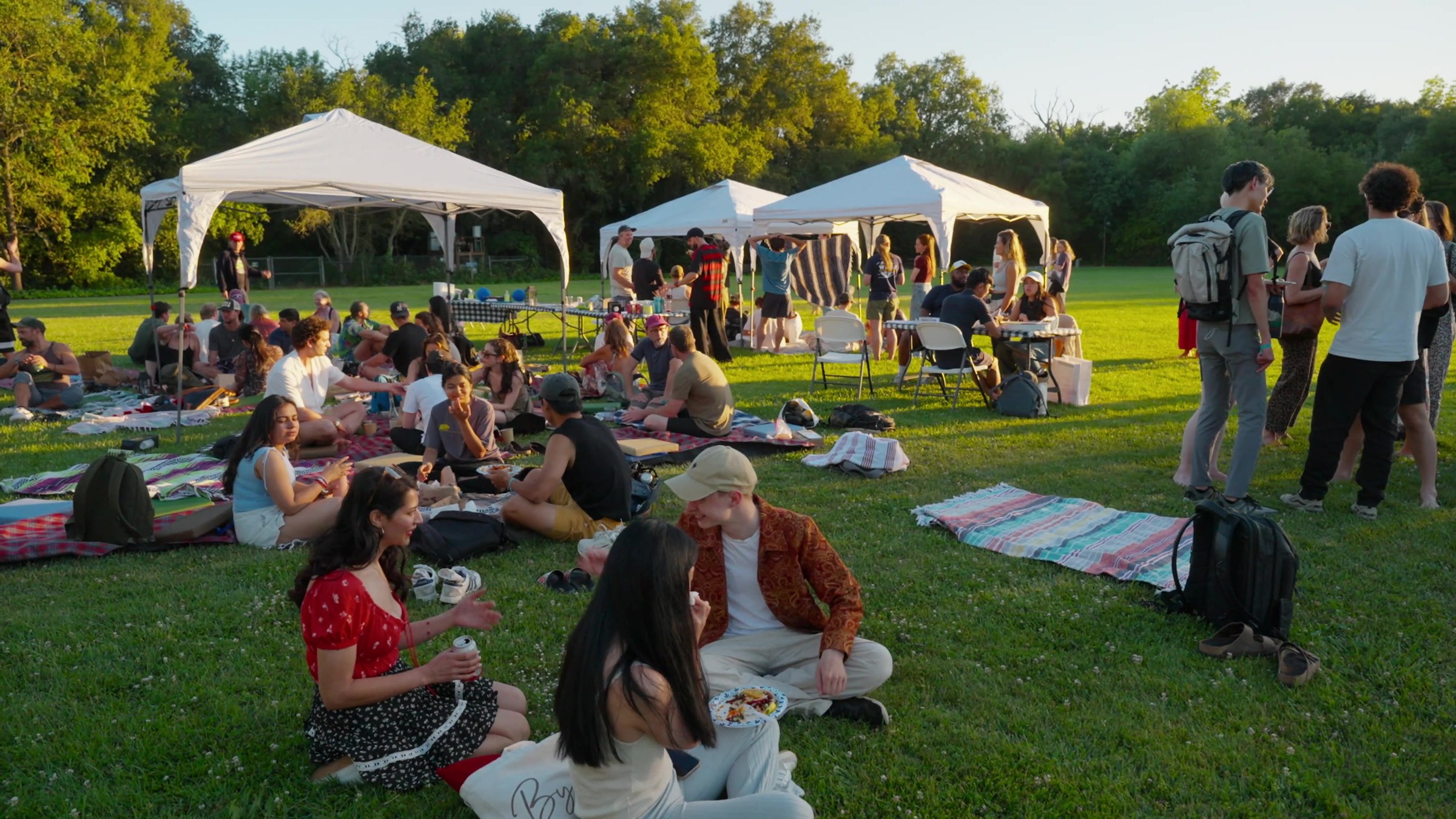 Attendees gathered on the lawn at Edge Esmeralda in Healdsburg, California