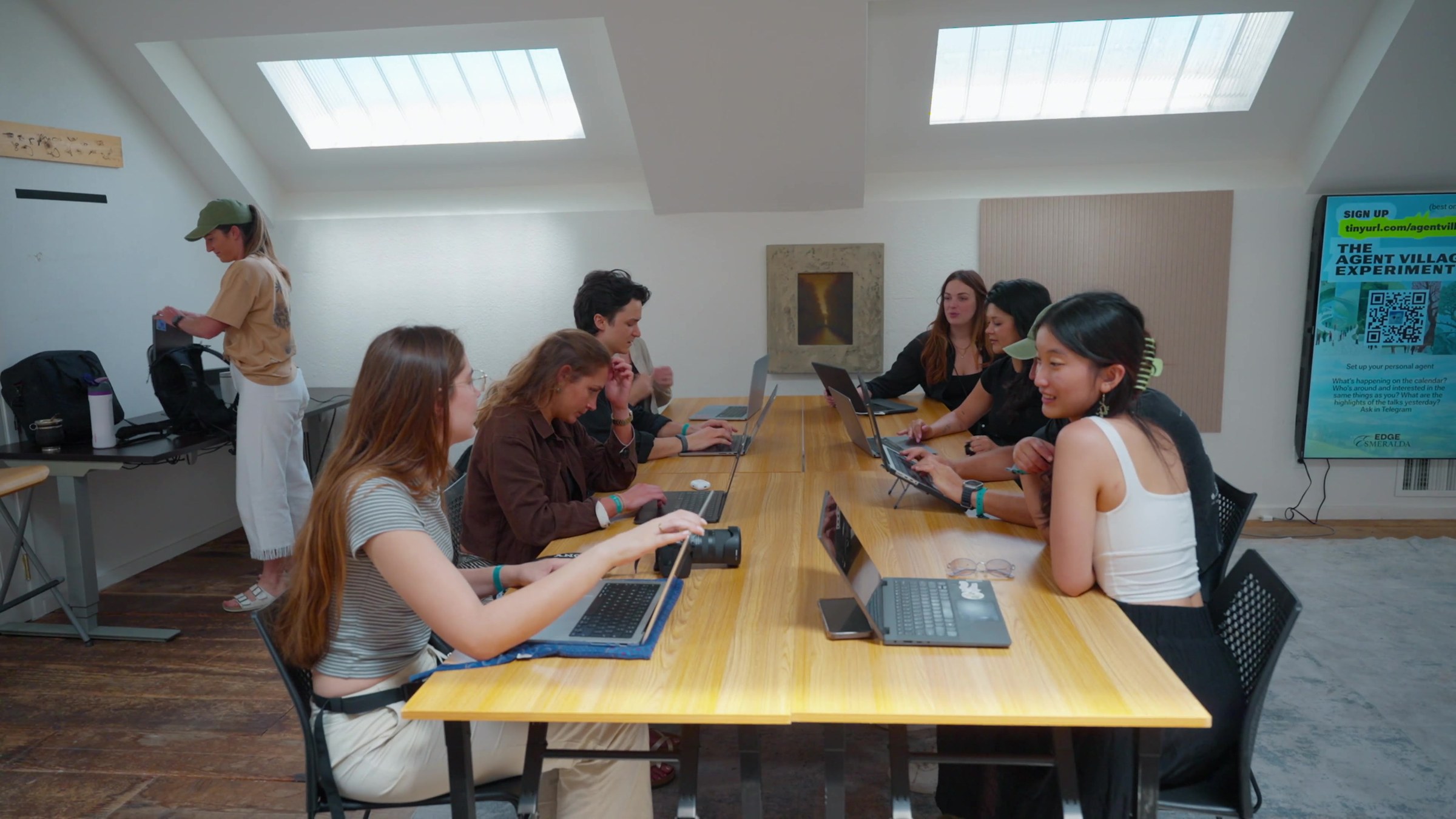 Residents working together in the Edge Esmeralda co-working space