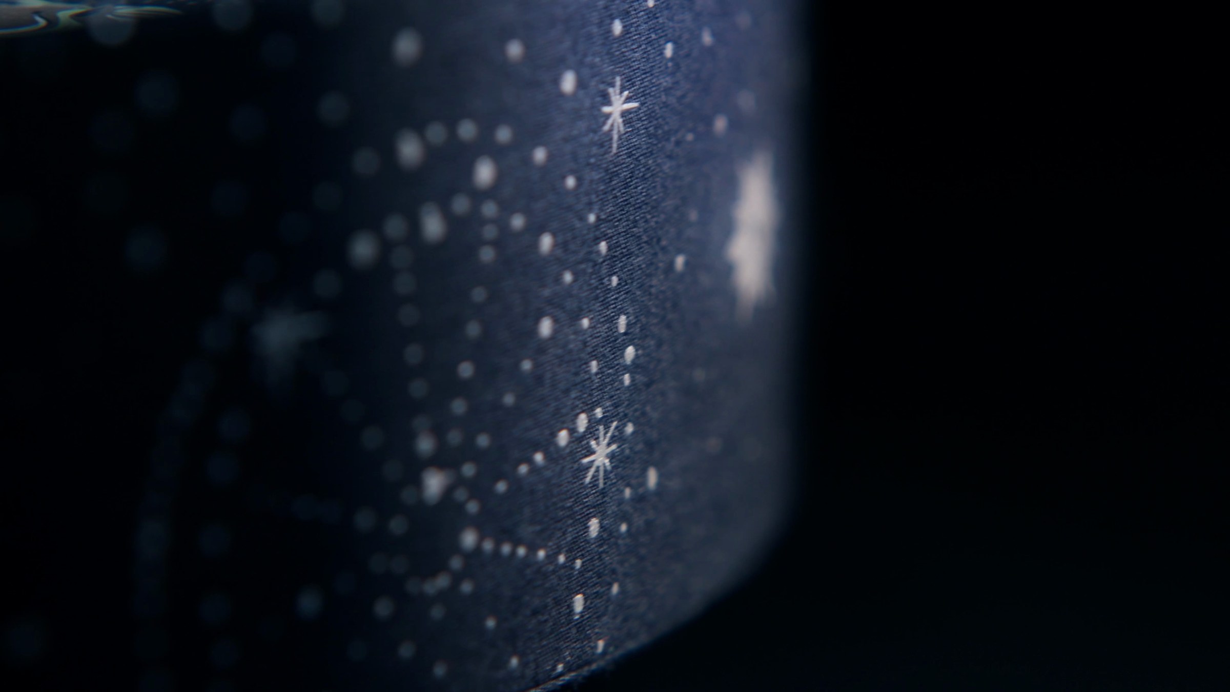 Star field detail on the side of the Advent Calendar box