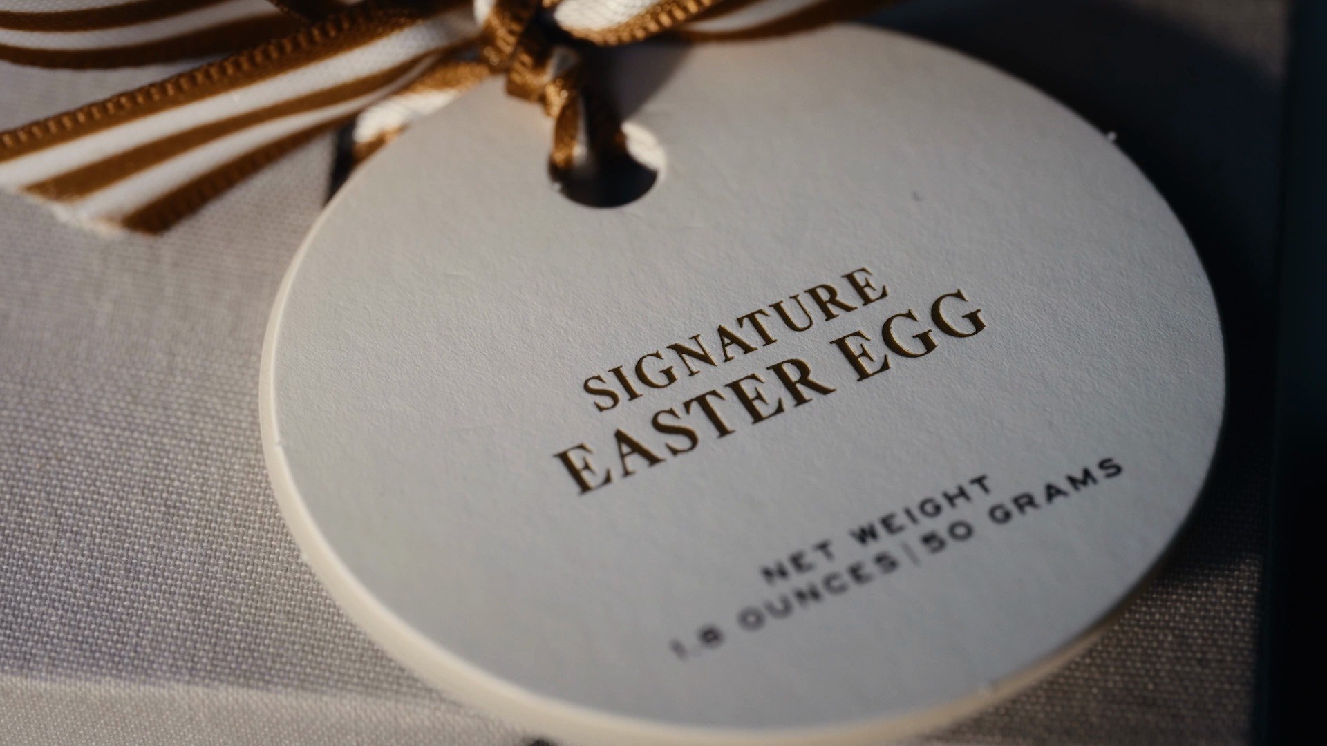 The Signature Easter Egg package tag