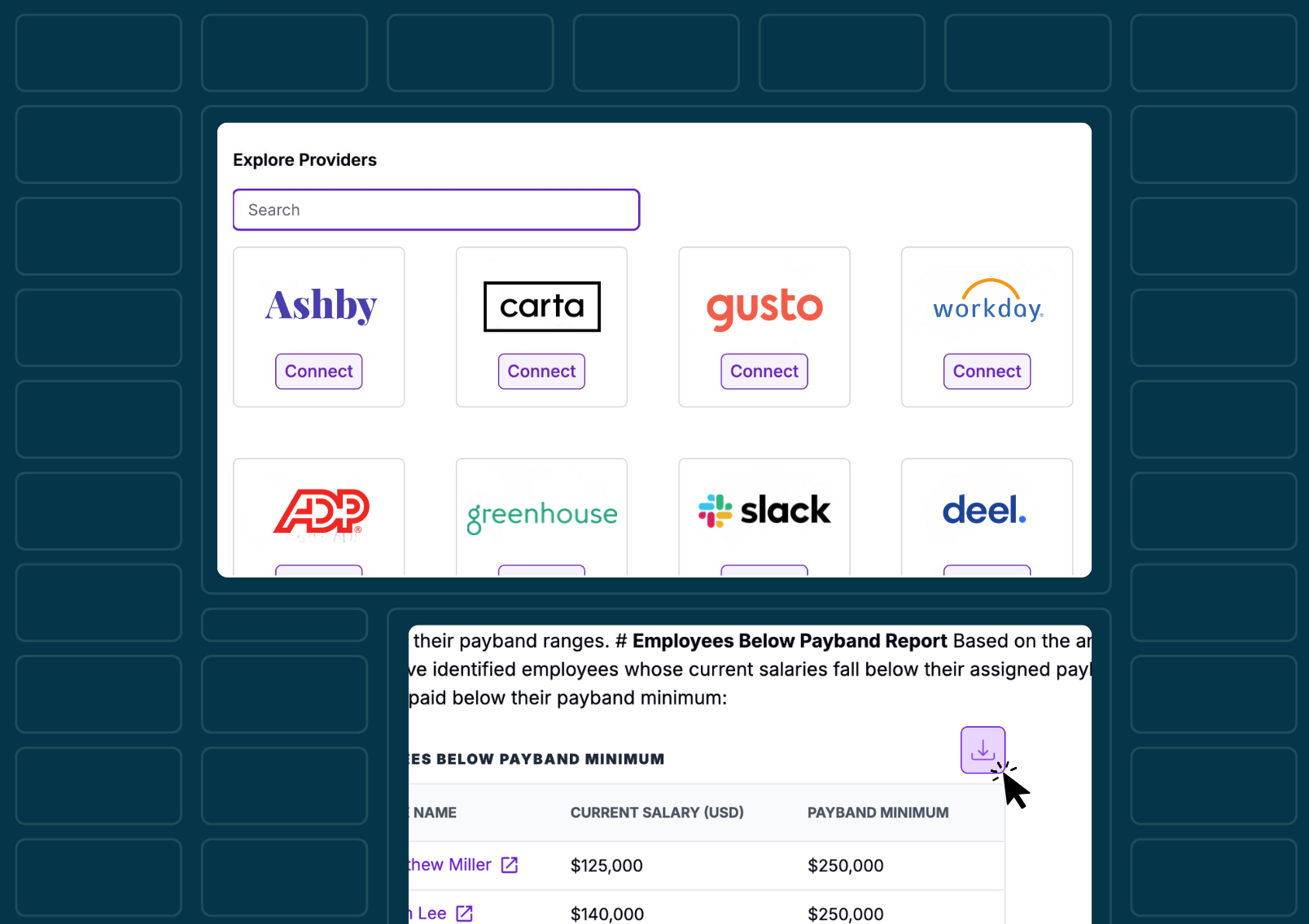 Connects in, ships out