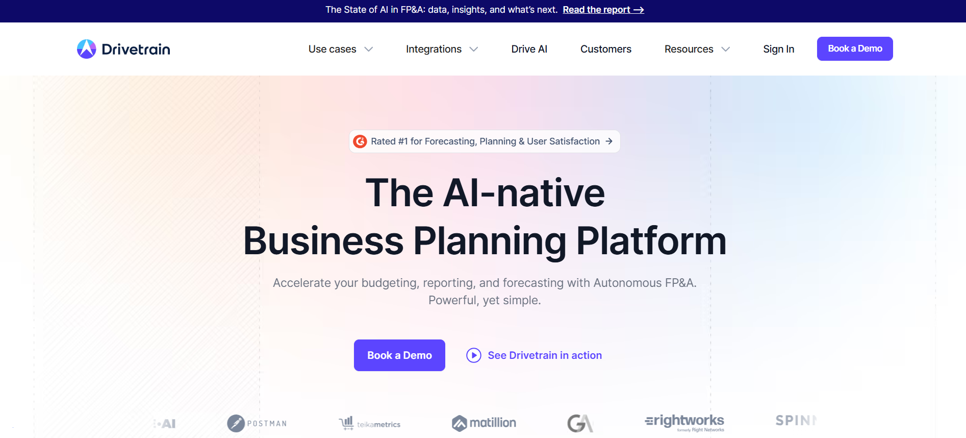 Drivetrain: Connected FP&A and Workforce Planning Platform