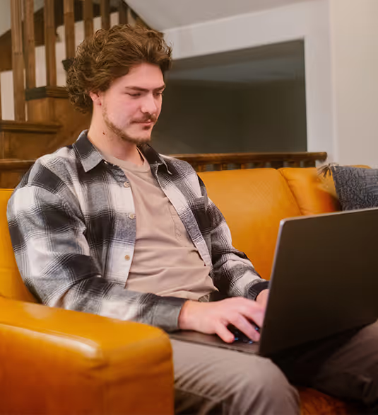 Guy on computer