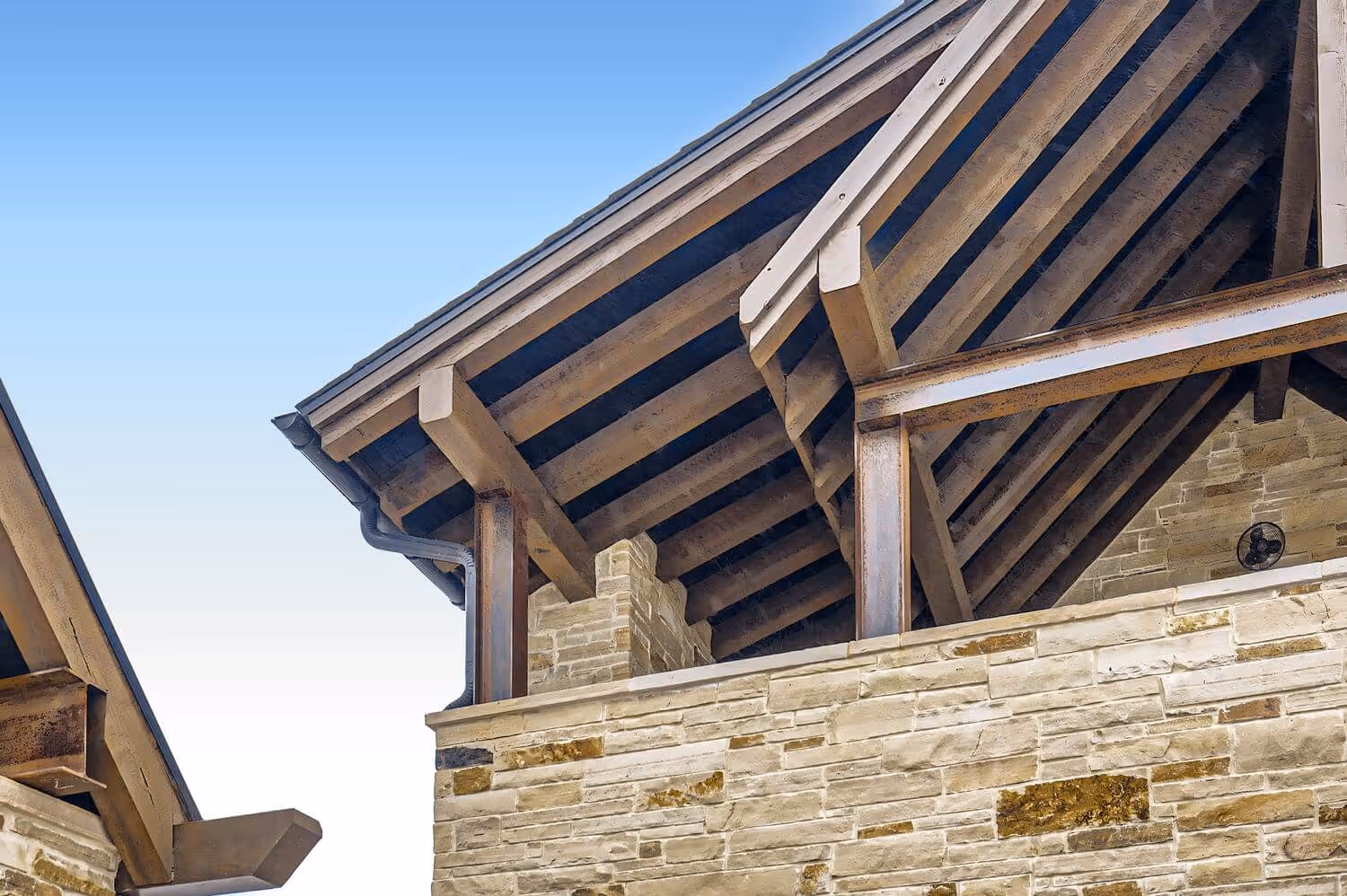 Timber details by Flight Fabrication on a house