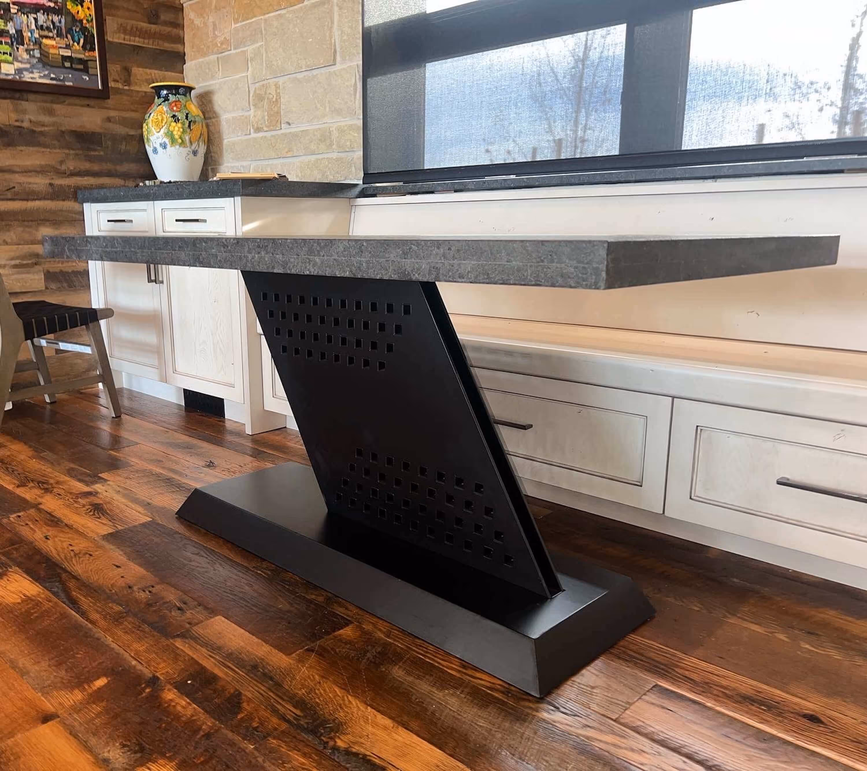 Dining table constructed by Flight Fabrication