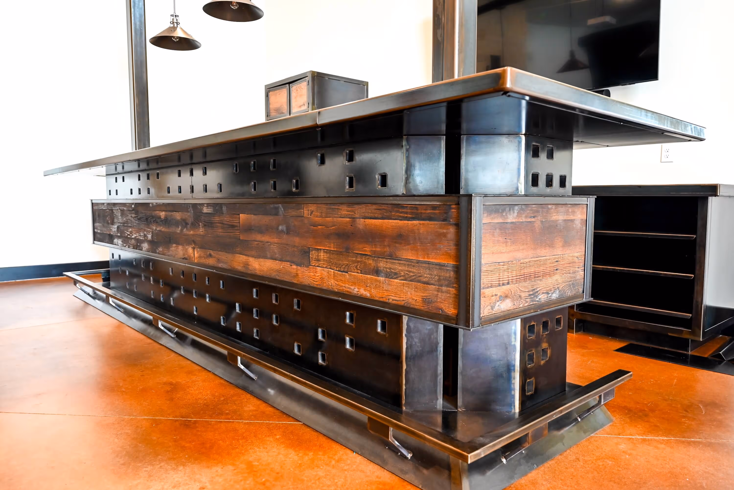 Bar area constructed by Flight Fabrication