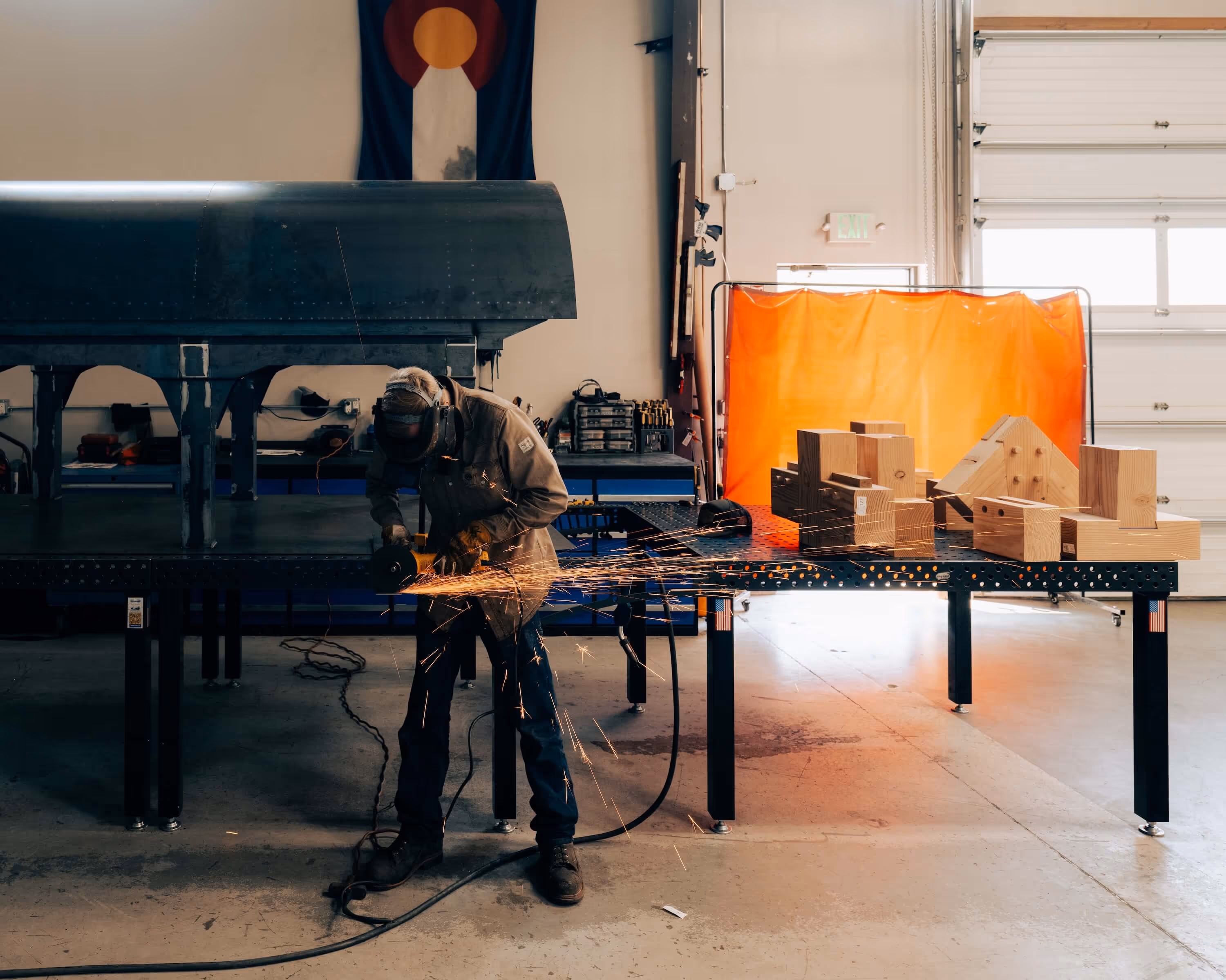 Metal working in progress, by Flight Fabrication