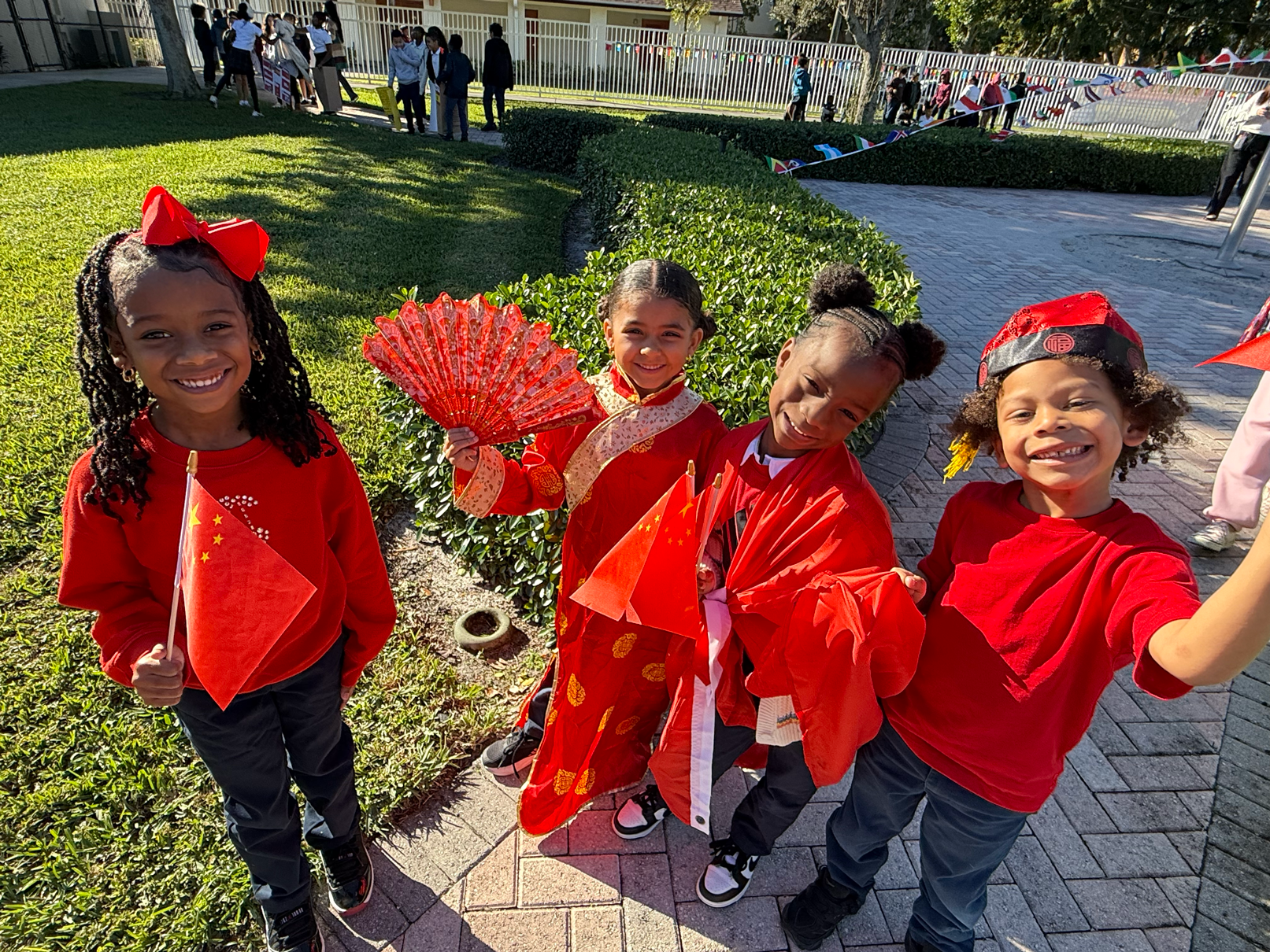 International Day, Kindergarten showcasing China during the parade of nations