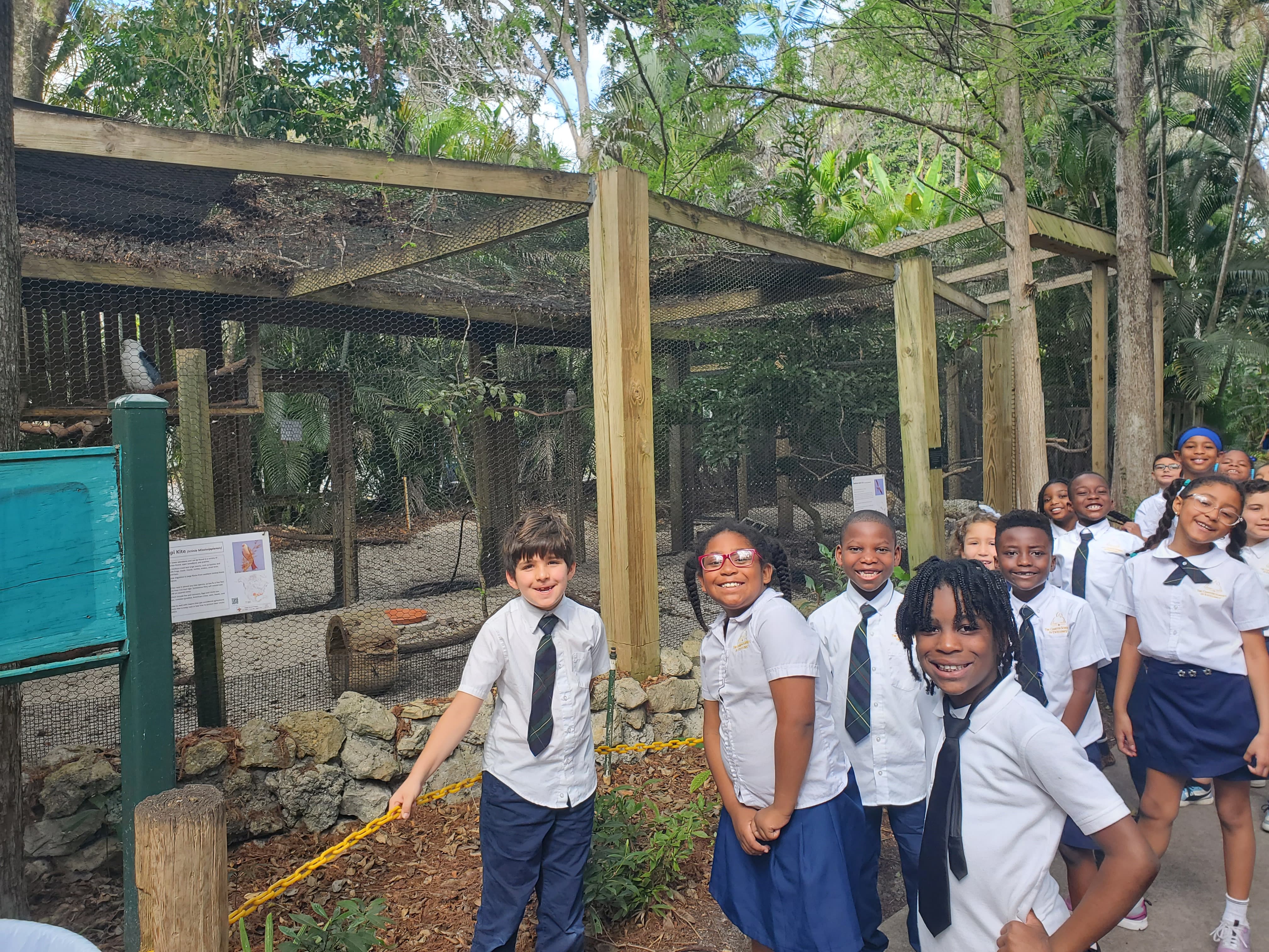 2nd Grade field trip to Flamigo Gardens viewing falcons