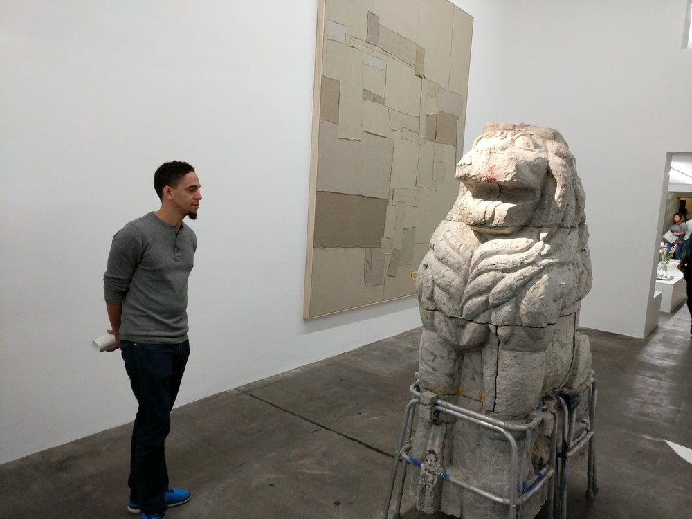 IDSVA student Eric Bess at the Boros Collection. Photo Credit: Jonathan Morgan