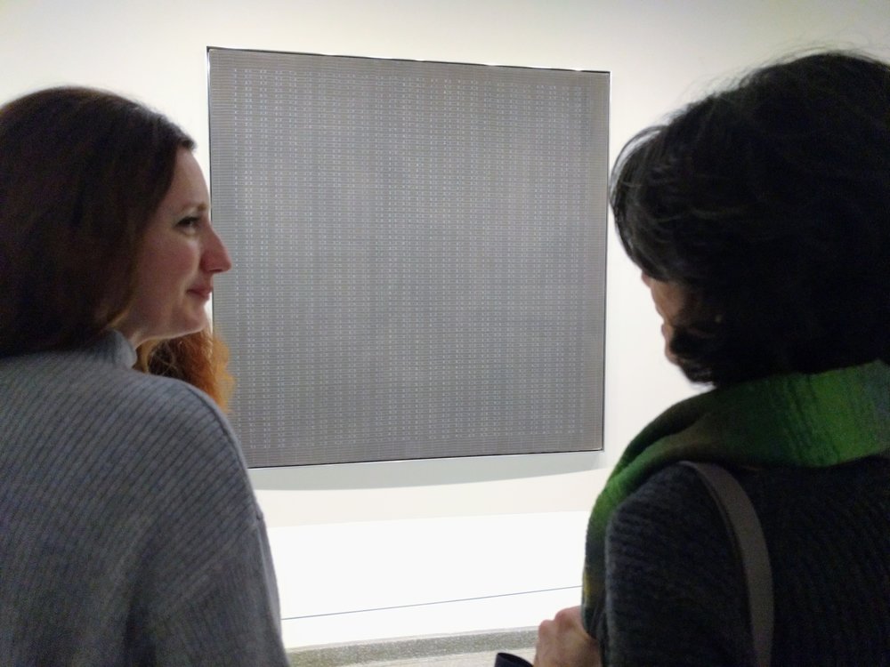 IDSVA student Erin Gleason with Nancy Princenthal, Guggenheim, 2017. Photo by Jonathan Morgan