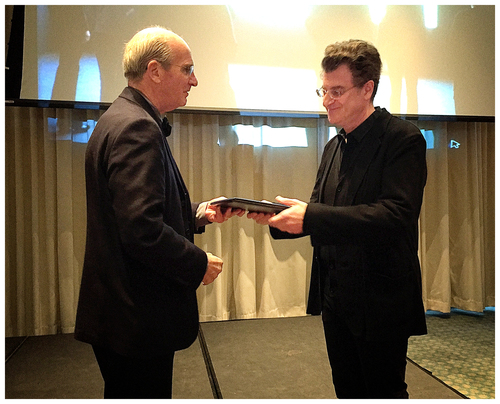 Dr. George Smith and Alfredo Jaar