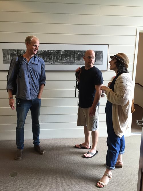  Professor Chris Yates and students at Colby College. Photo by Gabriel Reed.