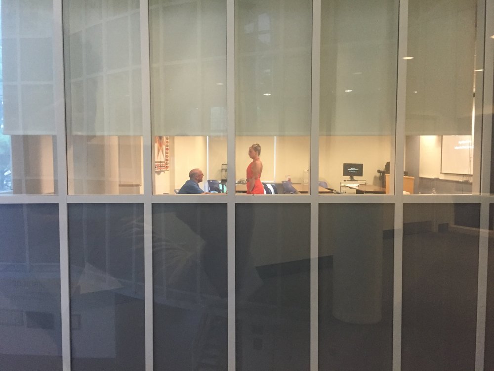 IDSVA student preparing for presentation. Photo by Gabriel Reed.