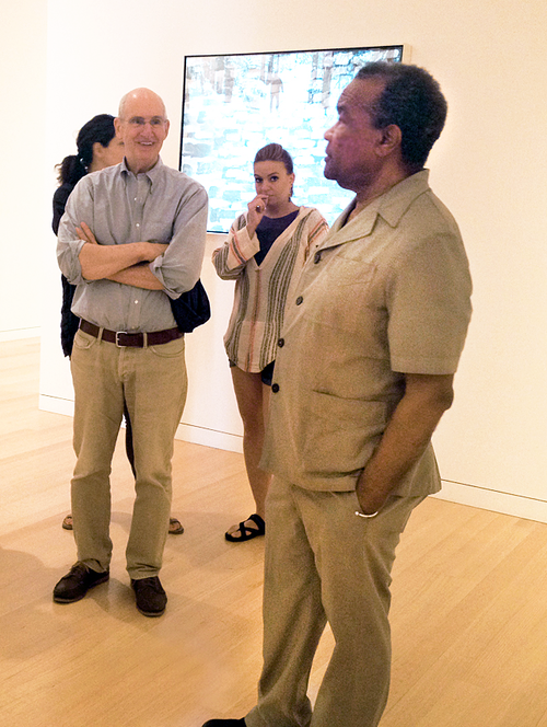 Dr. David Driskell giving a talk at the Colby College Museum.Photo by Simonetta Moro.